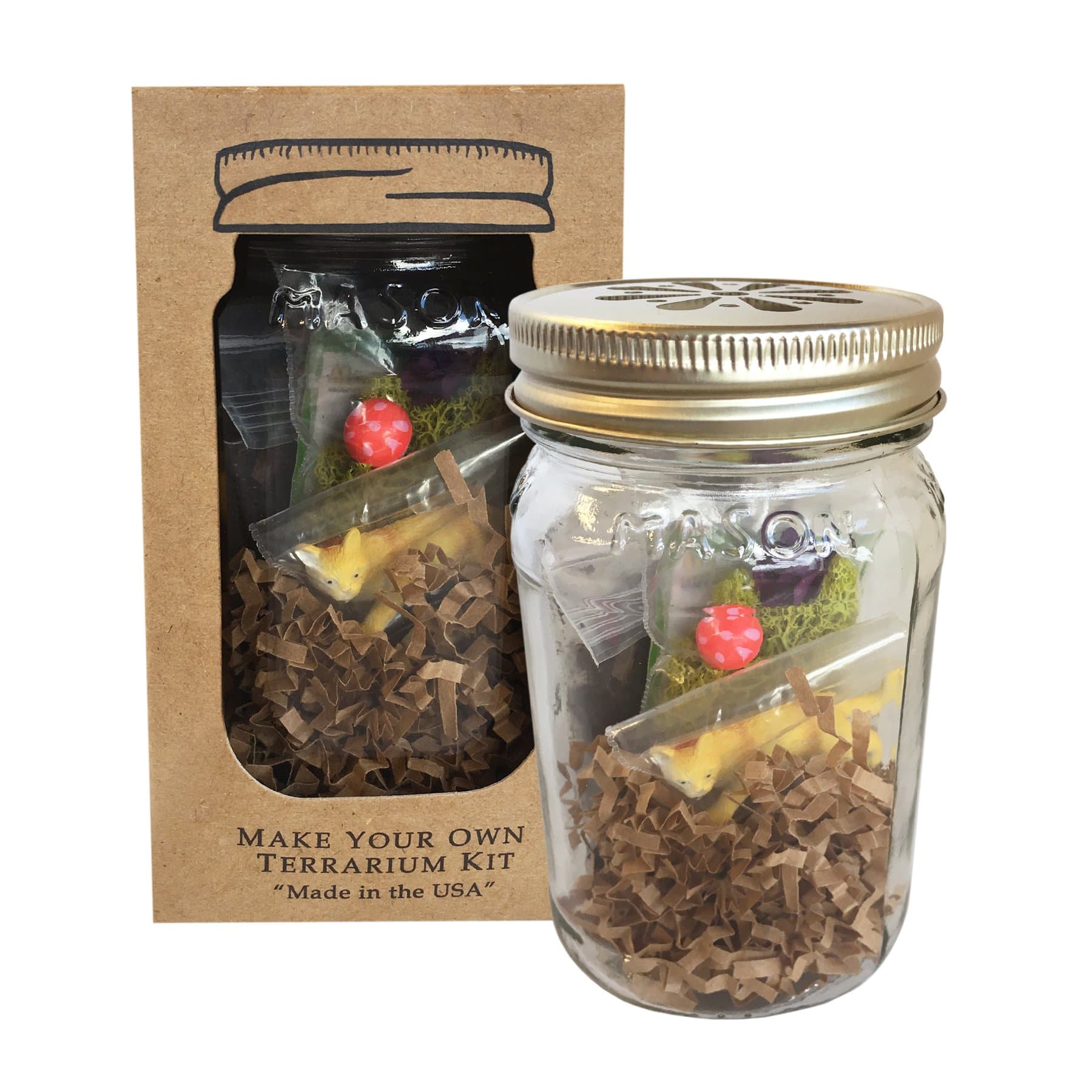 Make Your Own Mason Jar Cat Terrarium Kit