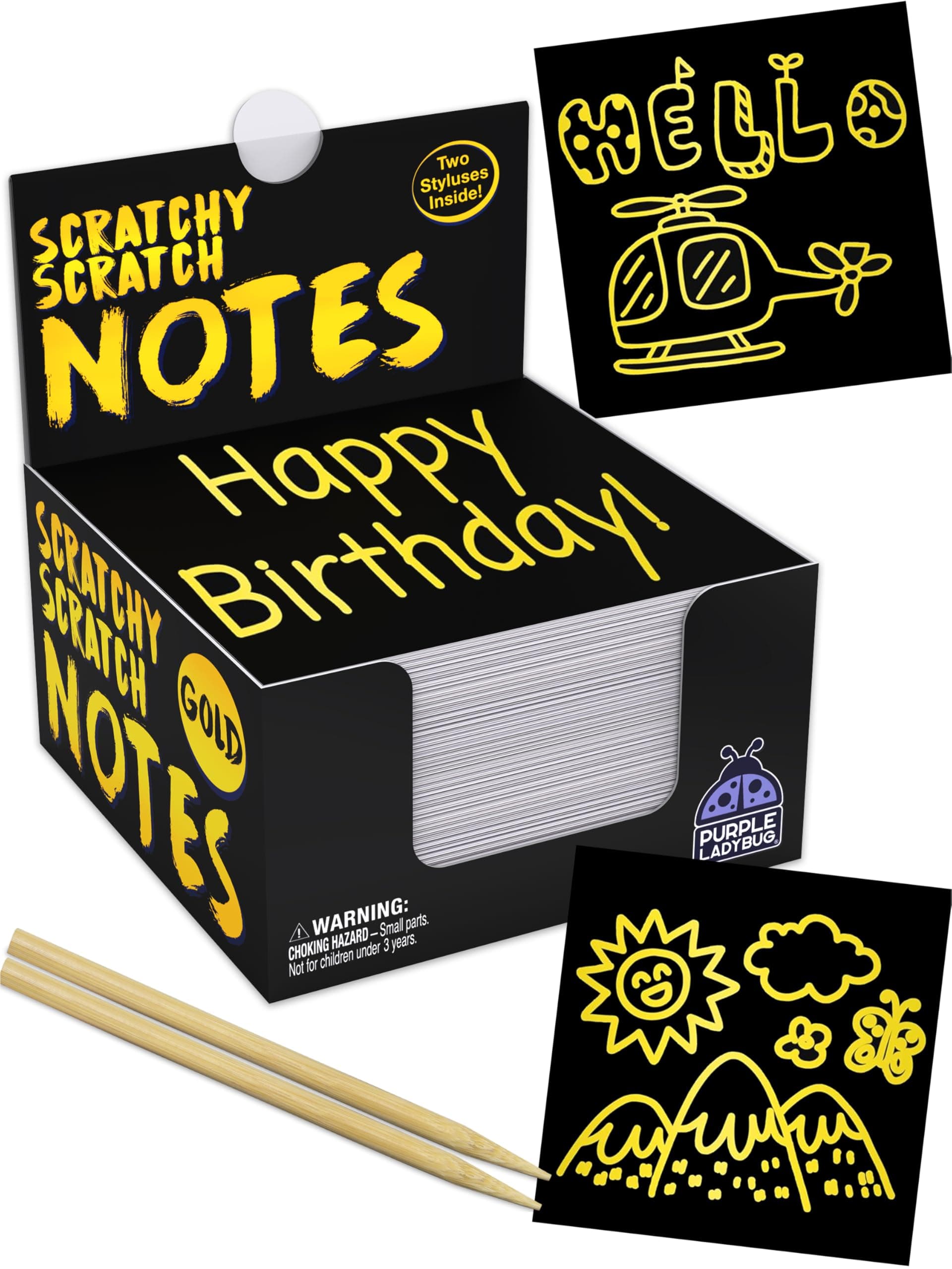 PURPLE LADYBUG Scratch Art for Kids - Crafts for Ages 8-12, Fun Creative Craft Activities for Kids, Teens, Summer, Camping, Travel, Gifts for Girls