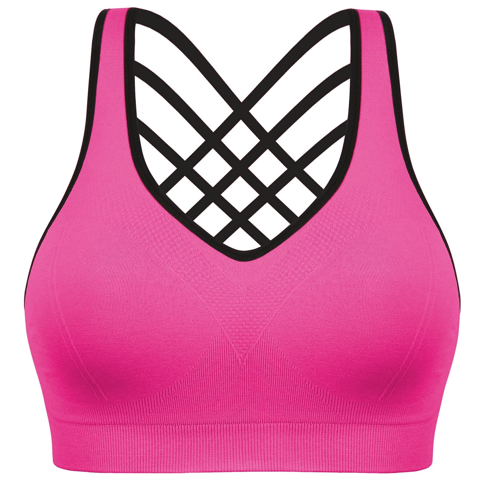 BHRIWRPY Padded Strappy Sports Bras for Women Comfortable Yoga Bra for Activewear