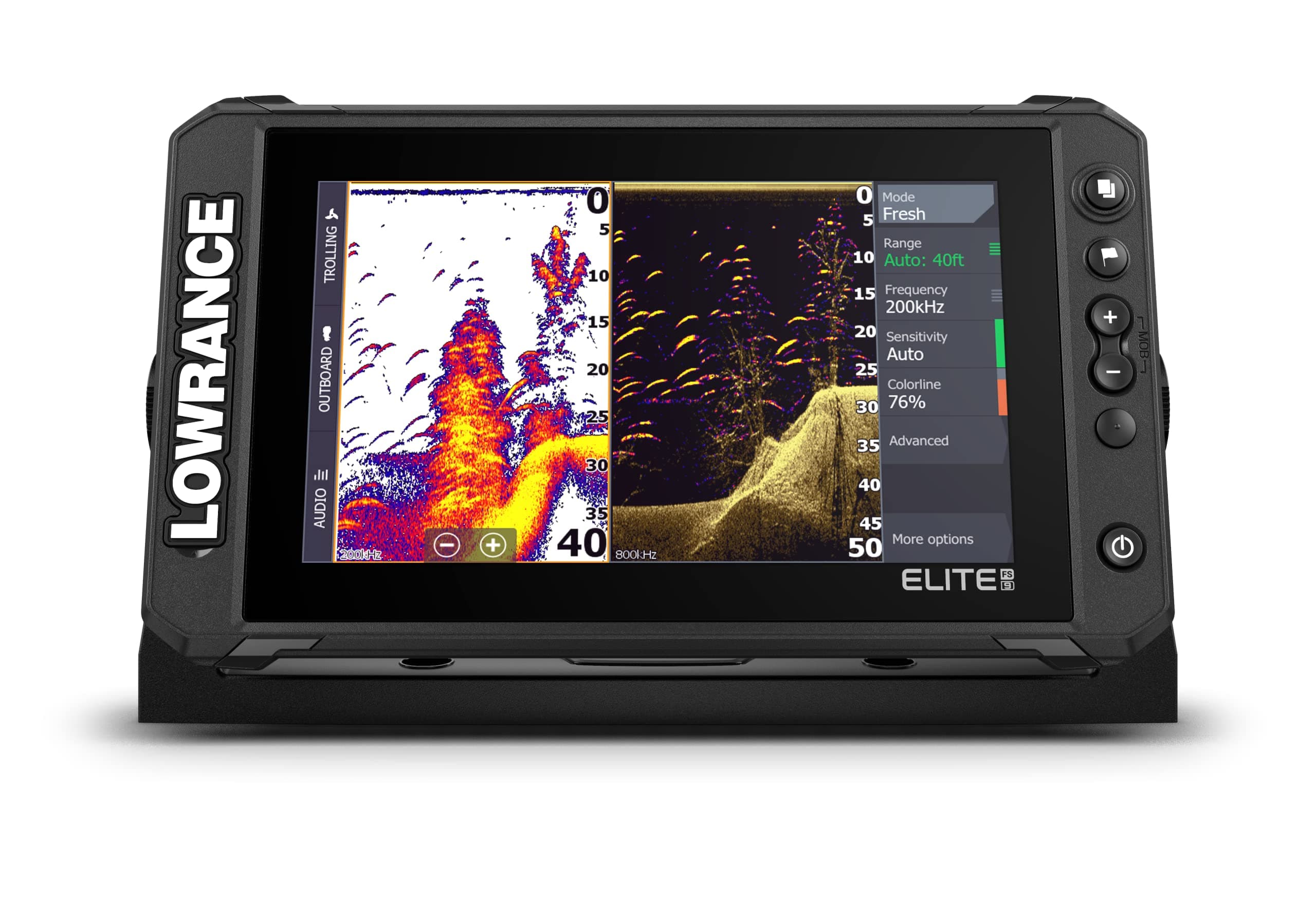 Elite FS 9 Fish Finder (No Transducer) with Preloaded C-MAP Contour+ Charts