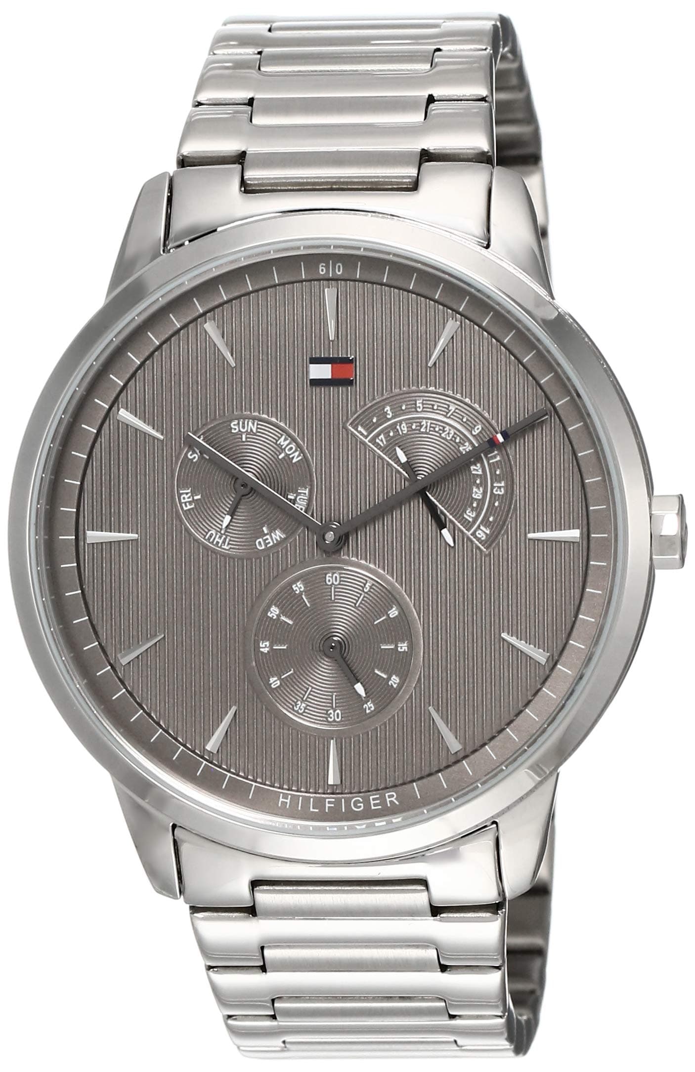 Tommy HilfigerMens Metallic Multi-Function Watch - TH1710385 (Black_Free Size)