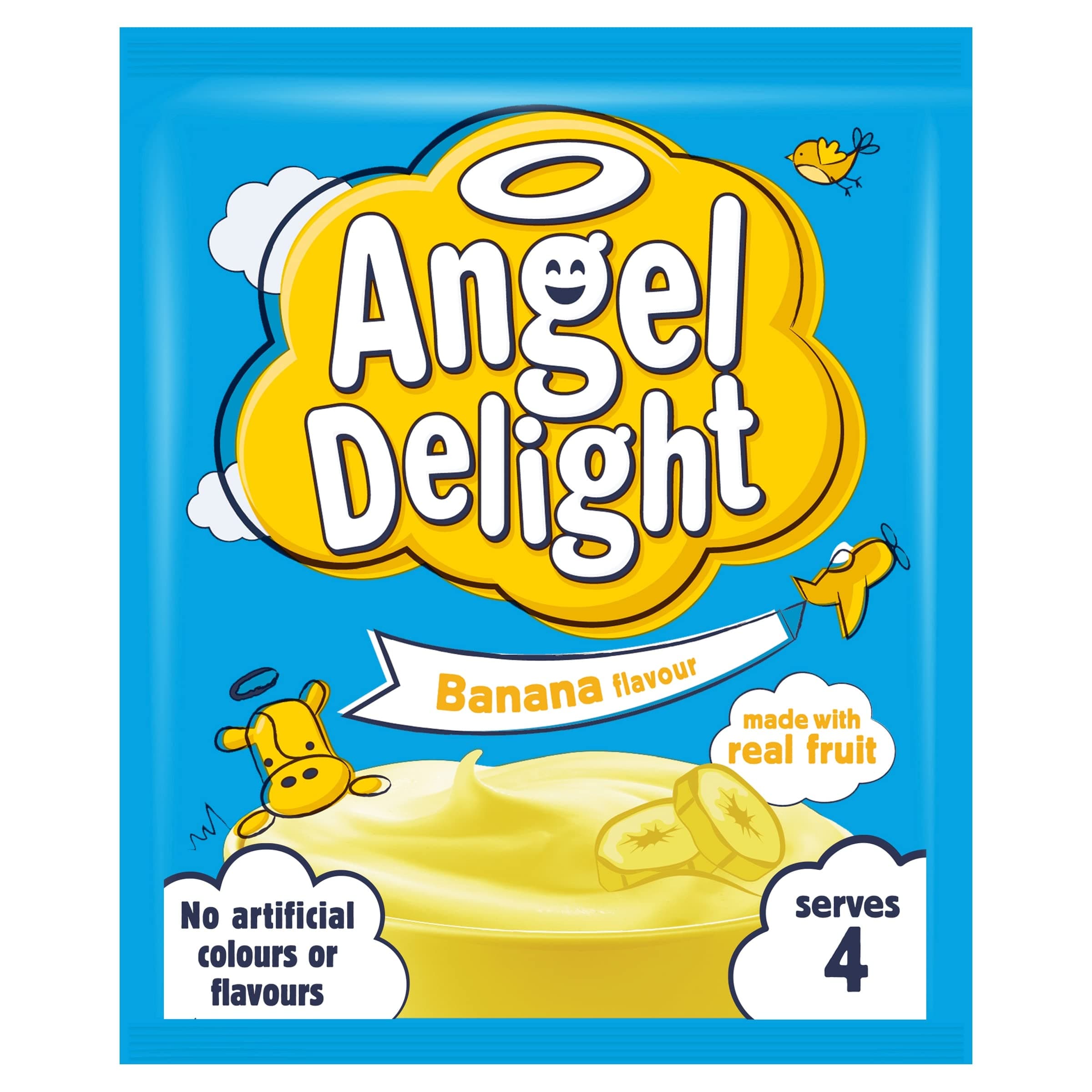 Angel Delight Smooth & Creamy Banana Flavour Instant Dessert Mix, 59 g Sachet (Pack of 1)