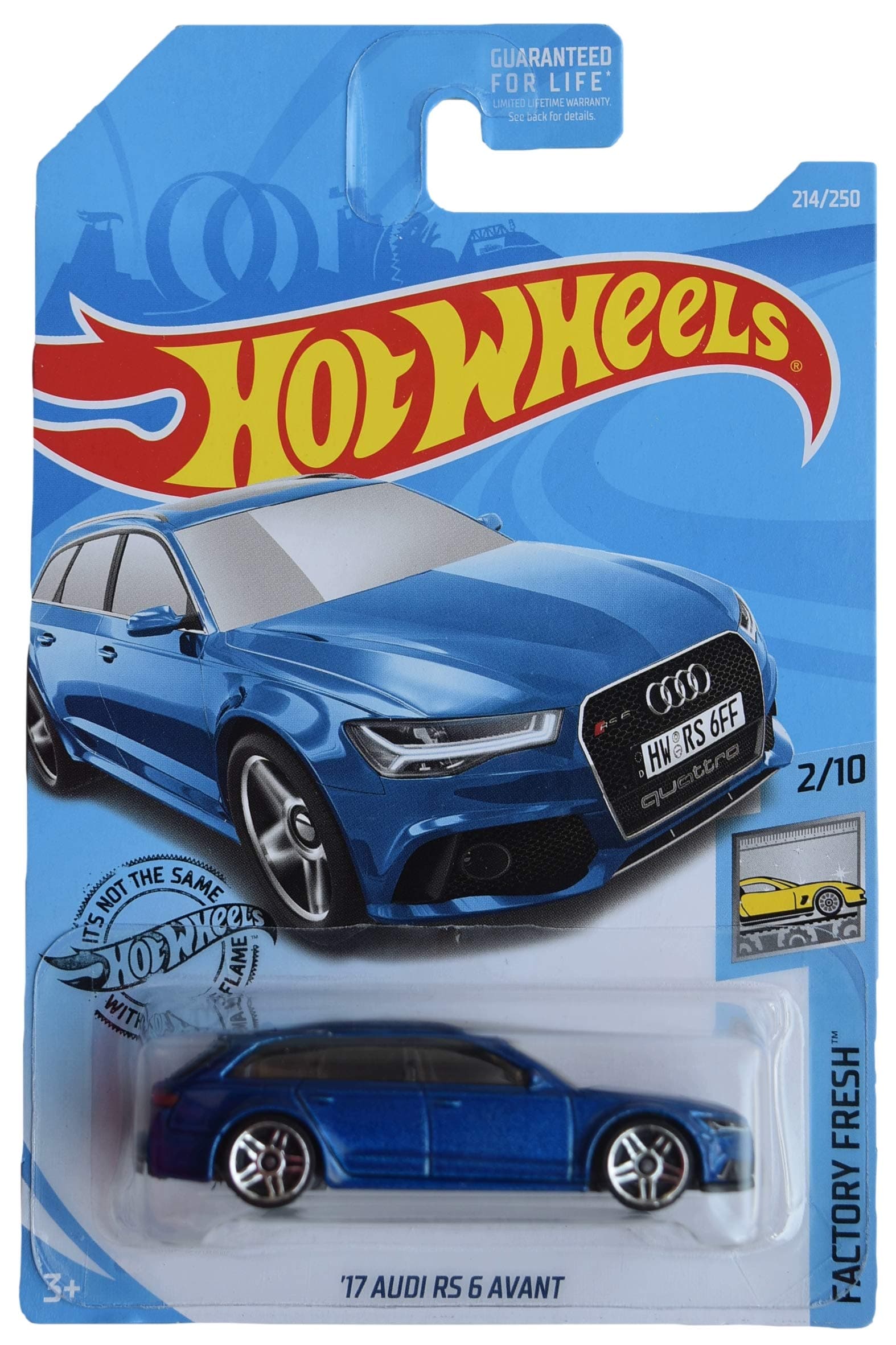 1:64 Scale Die-Cast Car Model Audi RS 6 Avant 2017 Blue, 4 x 7 x 2 Inches, Unisex Children