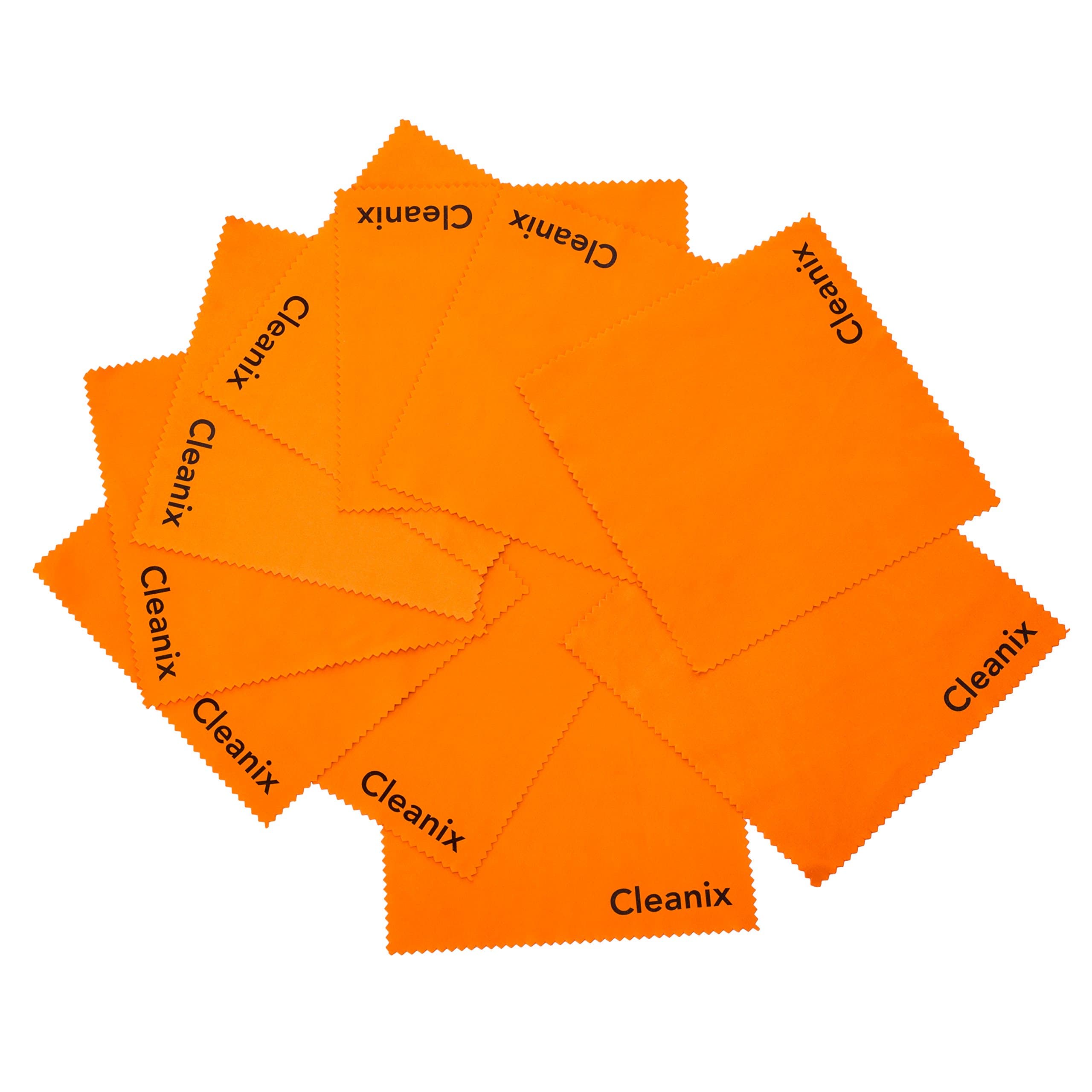 Glasses Cleaning Cloth (Set of 10) - Eyeglass Cleaner Microfiber Cloths - Works as Computer and Laptop Screen Cleaner - Effective Lens Cleaner - Washable and Easy to Use on Electronics