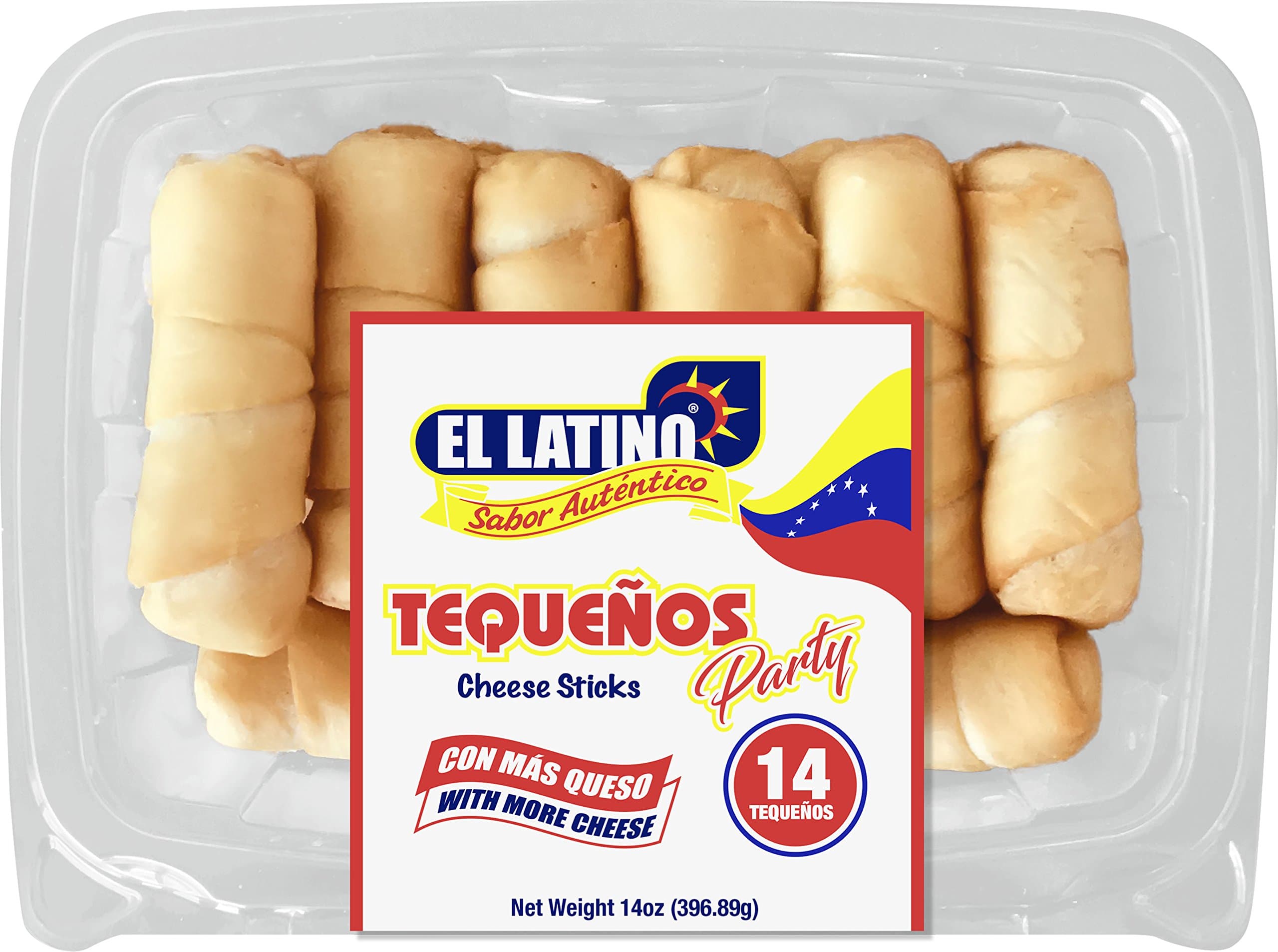 El Latino Tequenos, prefried and ready to eat. (Pack of 14)