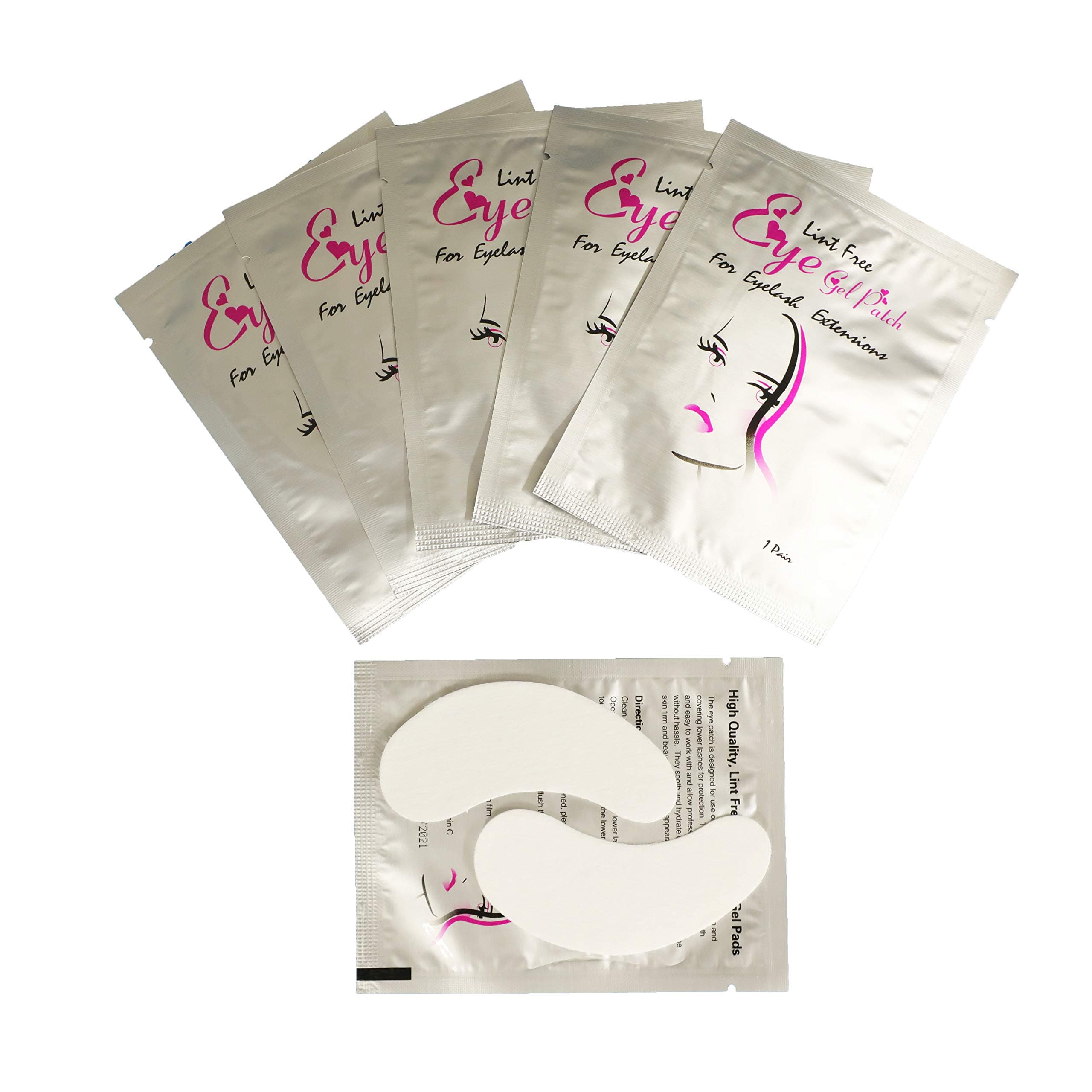 50 Pairs Eyelash Extension Pads Hydrogel Under Eye Patches Eye Mask Lash Extension Beauty Tool