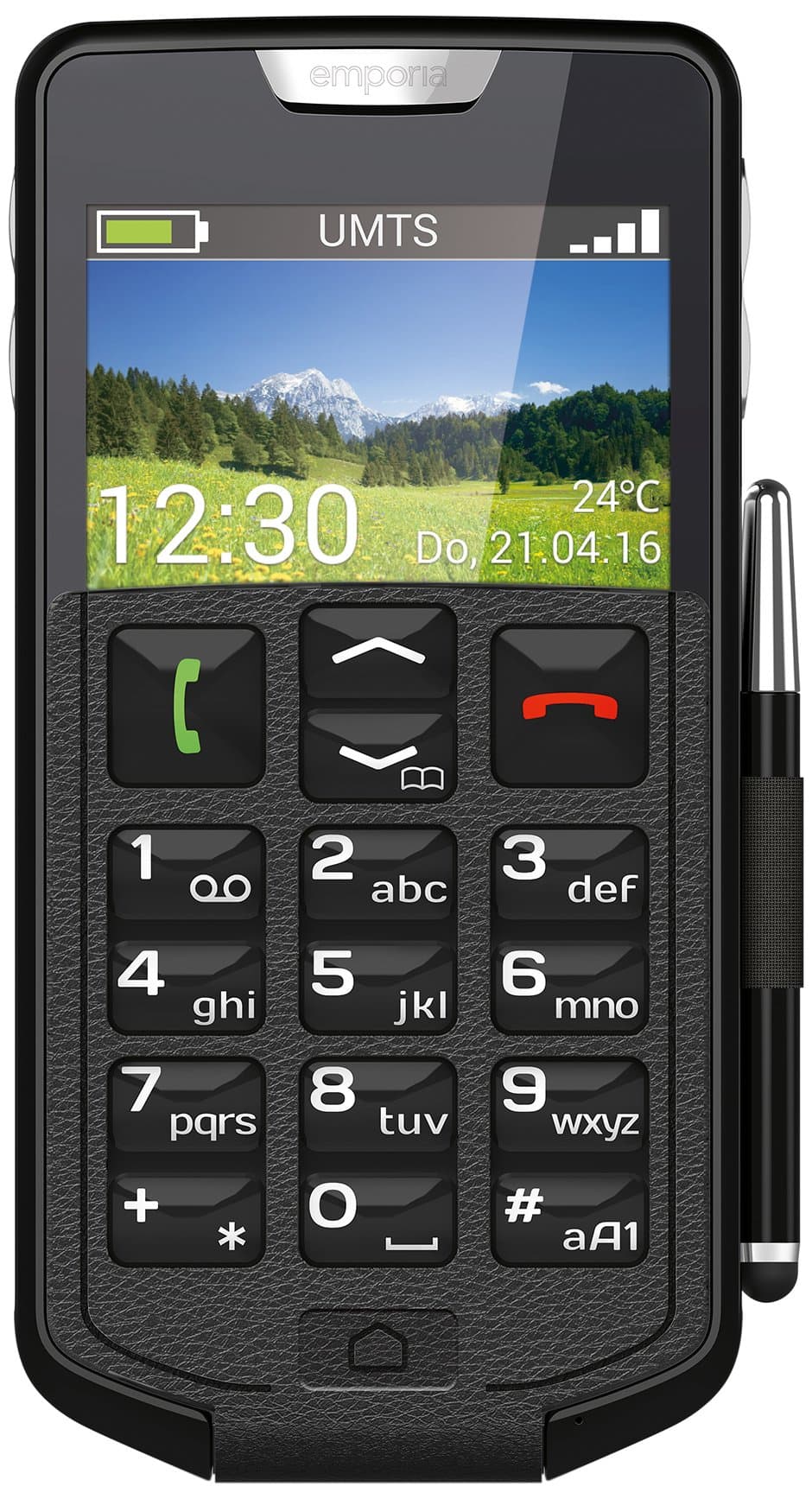 Emporia Smart 4GB Black - smartphones (Single SIM, Android, MiniSIM, GSM, HSDPA, UMTS, Micro-USB)