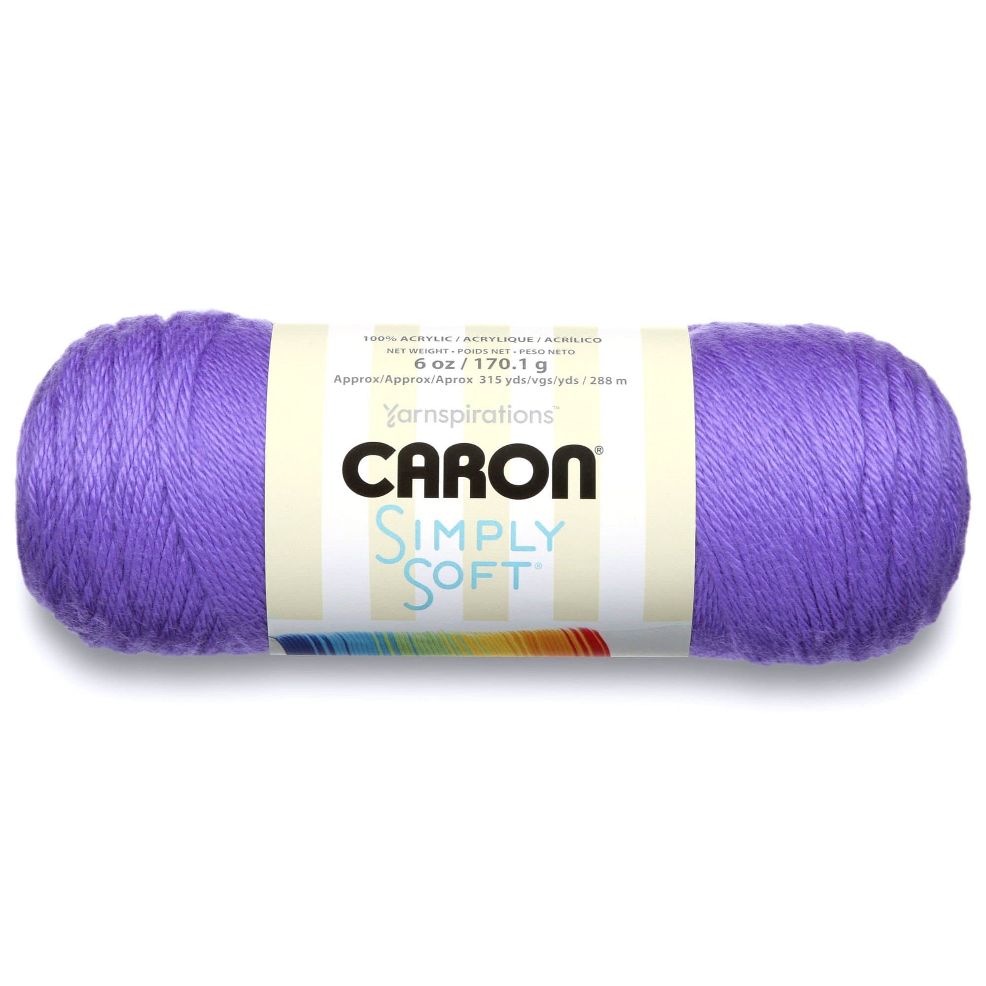 Simply Soft Brites Yarn, 6 oz, Grape, 1 Ball