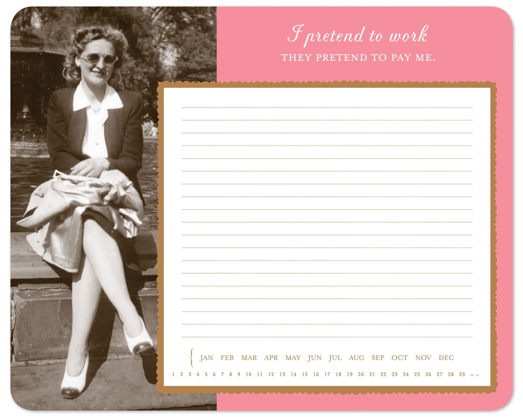 Shannon Martin Memo Mouse Pad - Pretend to Work