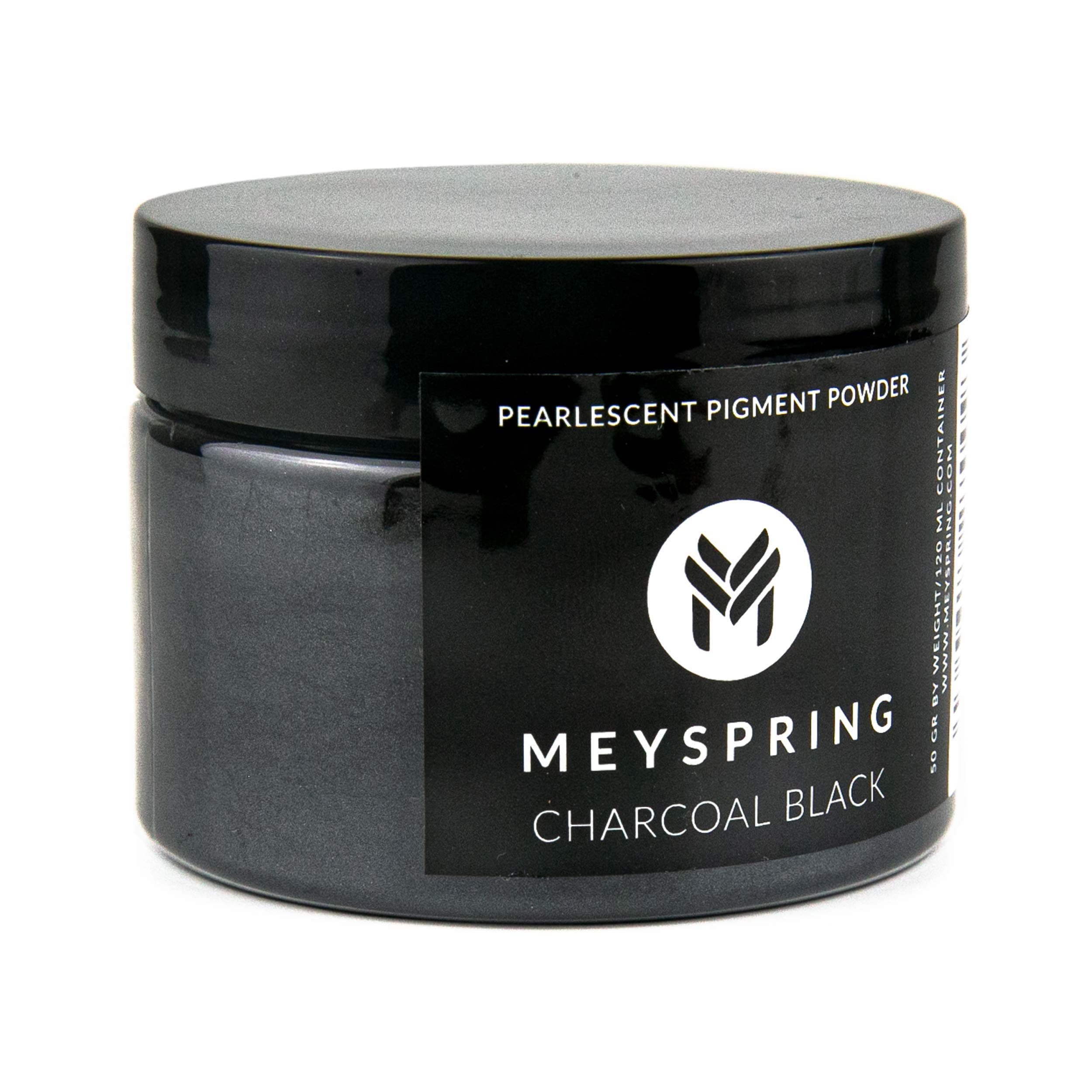 MEYSPRING Charcoal Black Epoxy Resin Color Pigment - 50 Grams - Great for Resin Art, Epoxy Resin, and UV Resin - Mica Powder for Epoxy Resin