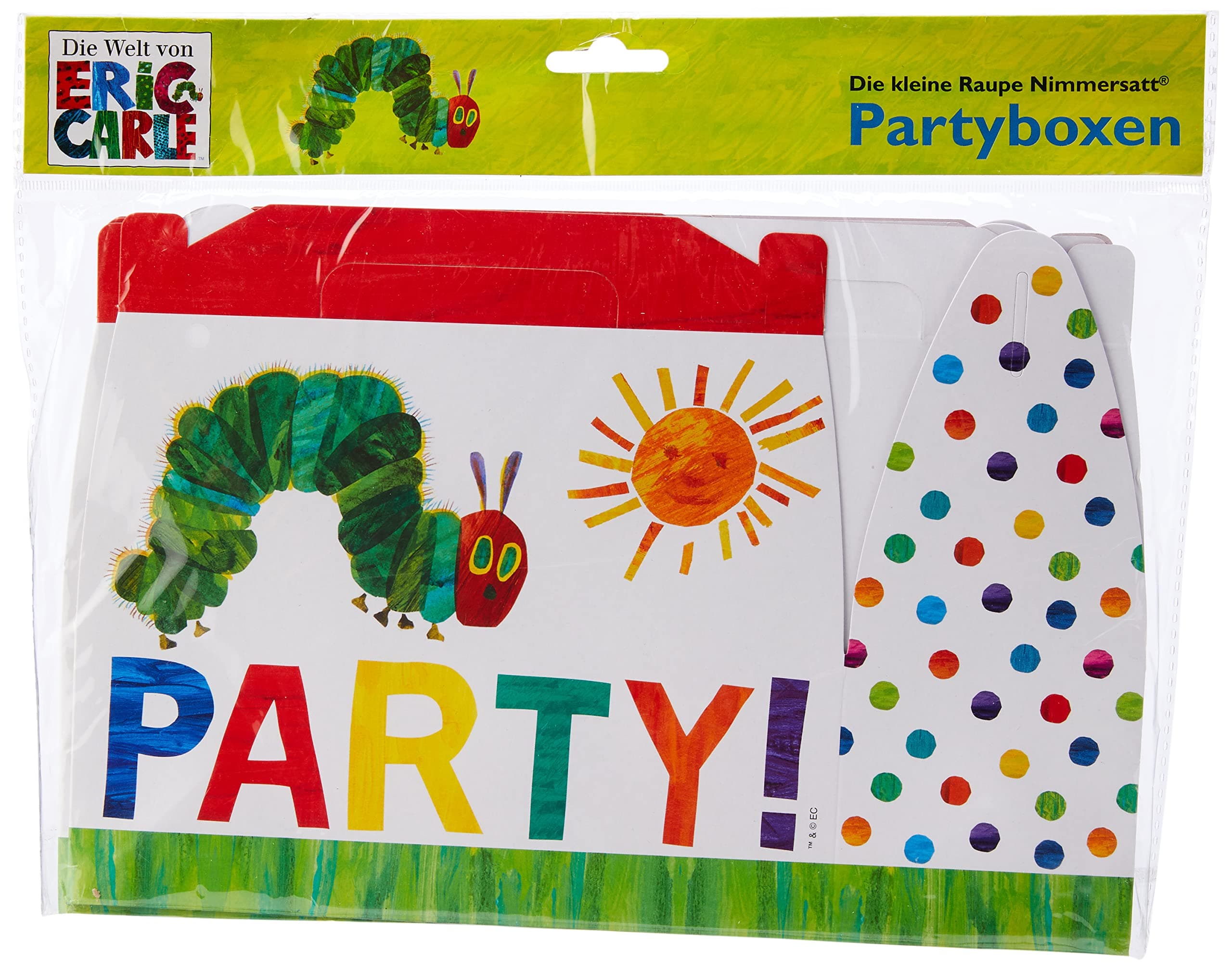 Raupe Nimmersatt The Very Hungry Caterpillar 19417 Party Boxes, Set of 6, Paper, multicoloured, 30 x 23 x 2 cm