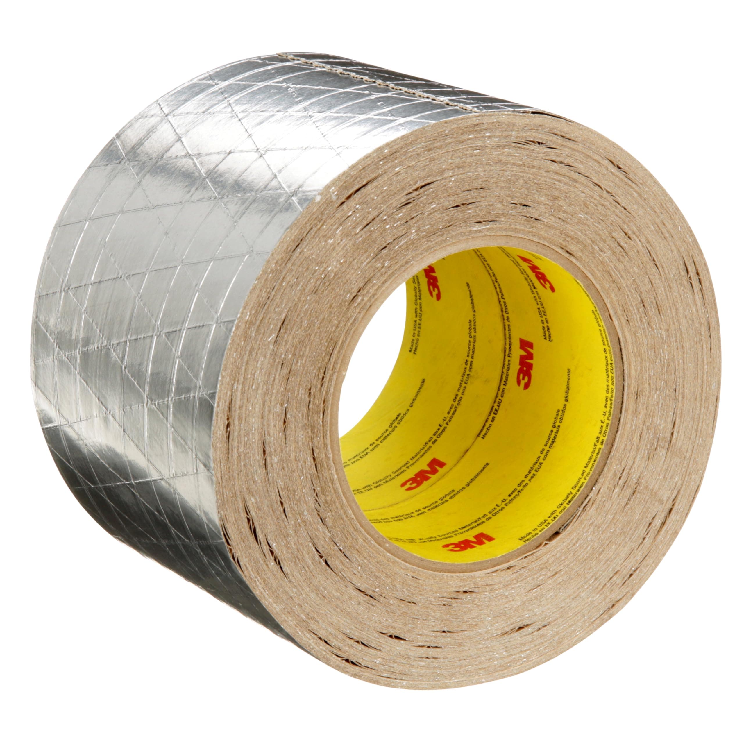 Venture Tape FSK Facing Tape 1525CW, Pressure Sensitive, Cold Weather Adhesion, Foil, Scrim, Kraft, UL723 Classified, 4.87 in x 50 yd