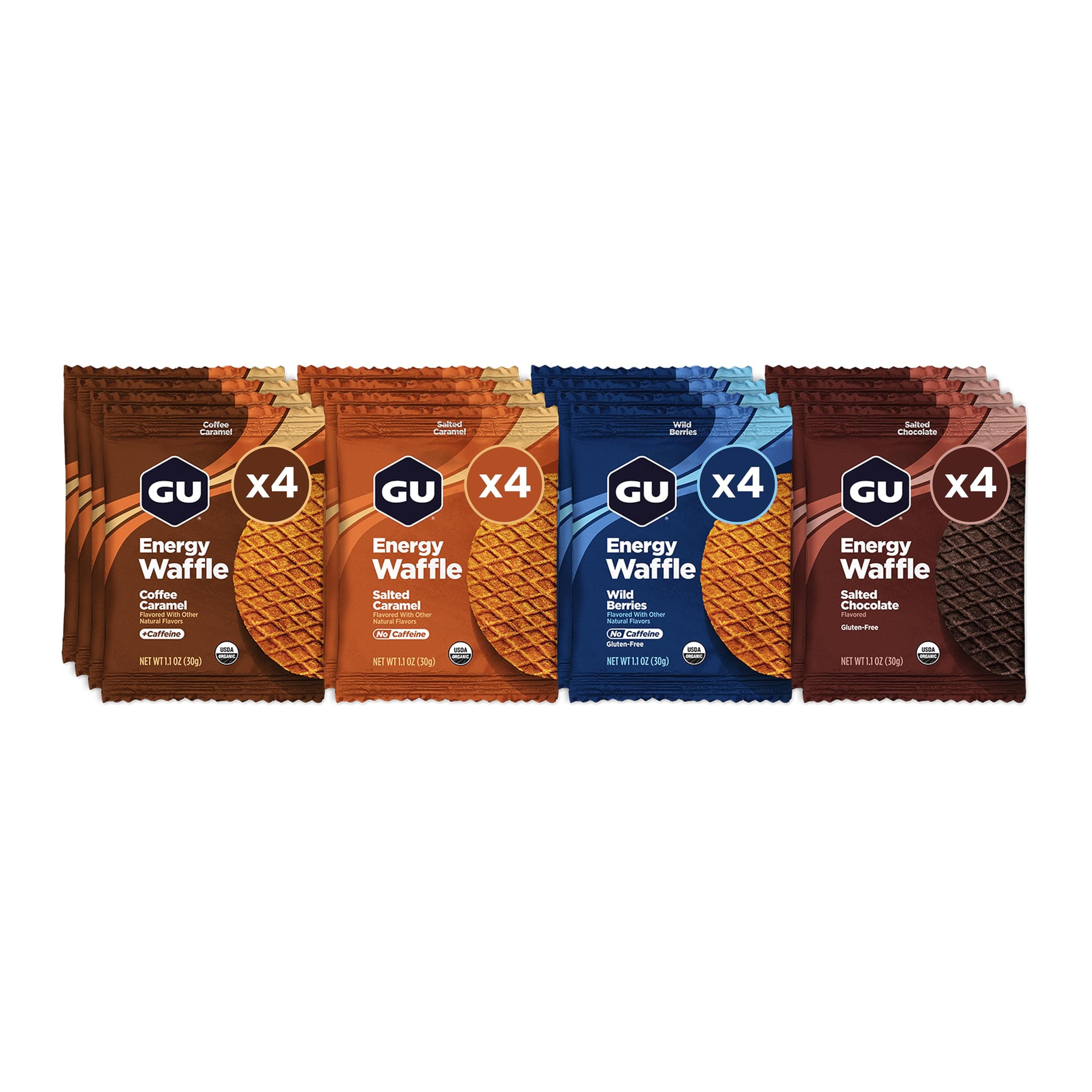 GU Energy Stroopwafel Sports Nutrition Waffle, 16-Count (Assorted Flavors)