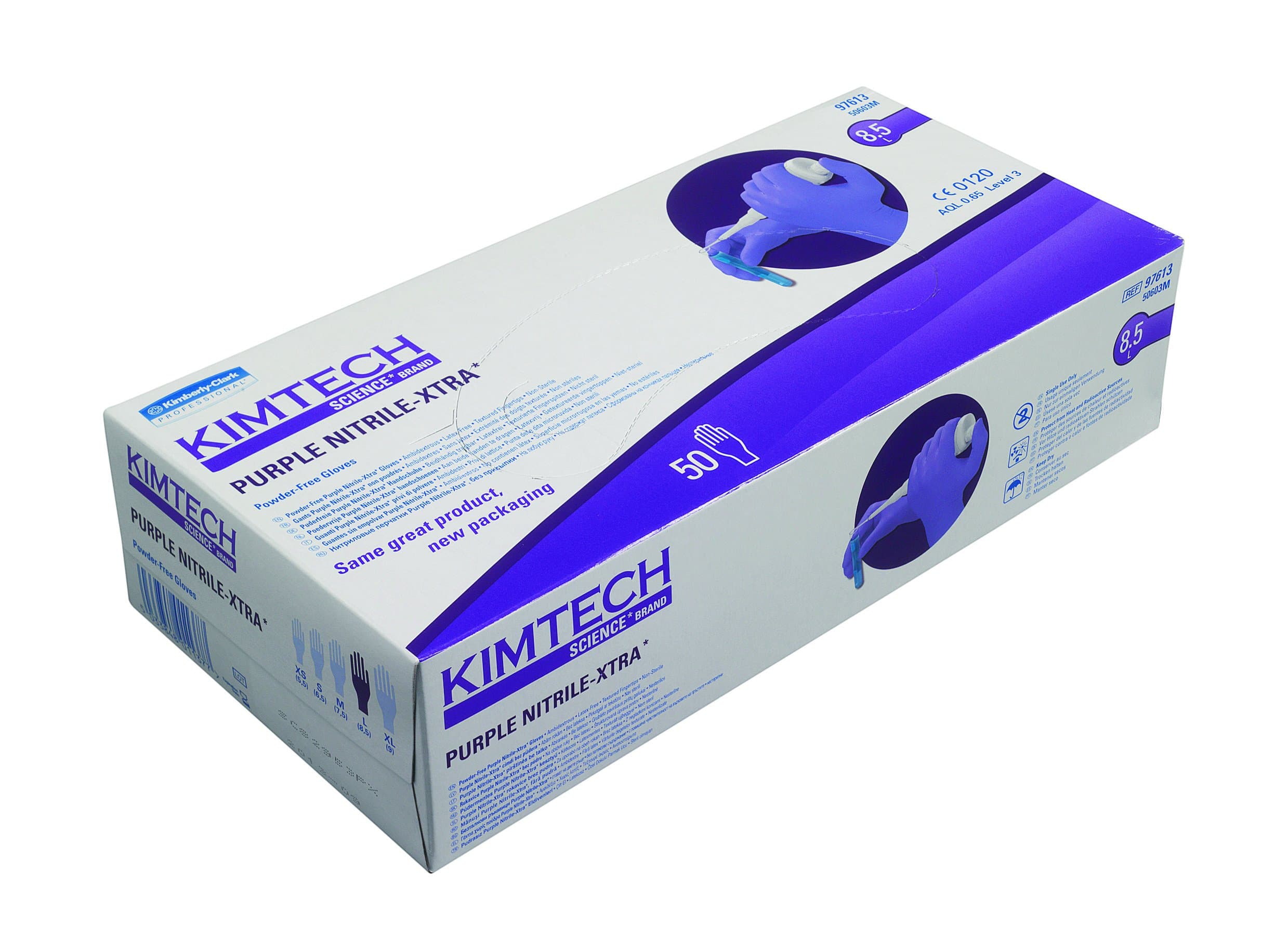 Kimtech Science Purple Nitrile Xtra Gloves - 30cm Ambidextrous - 97613 - Large