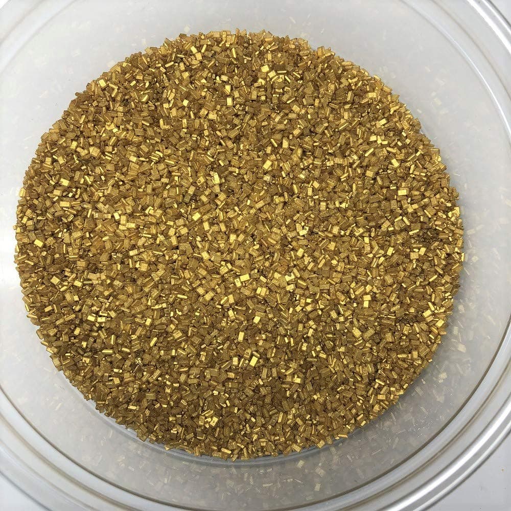 Sugar Crystalz Gold Crystals Bakery Topping Sprinkles 1 pound colored sugar