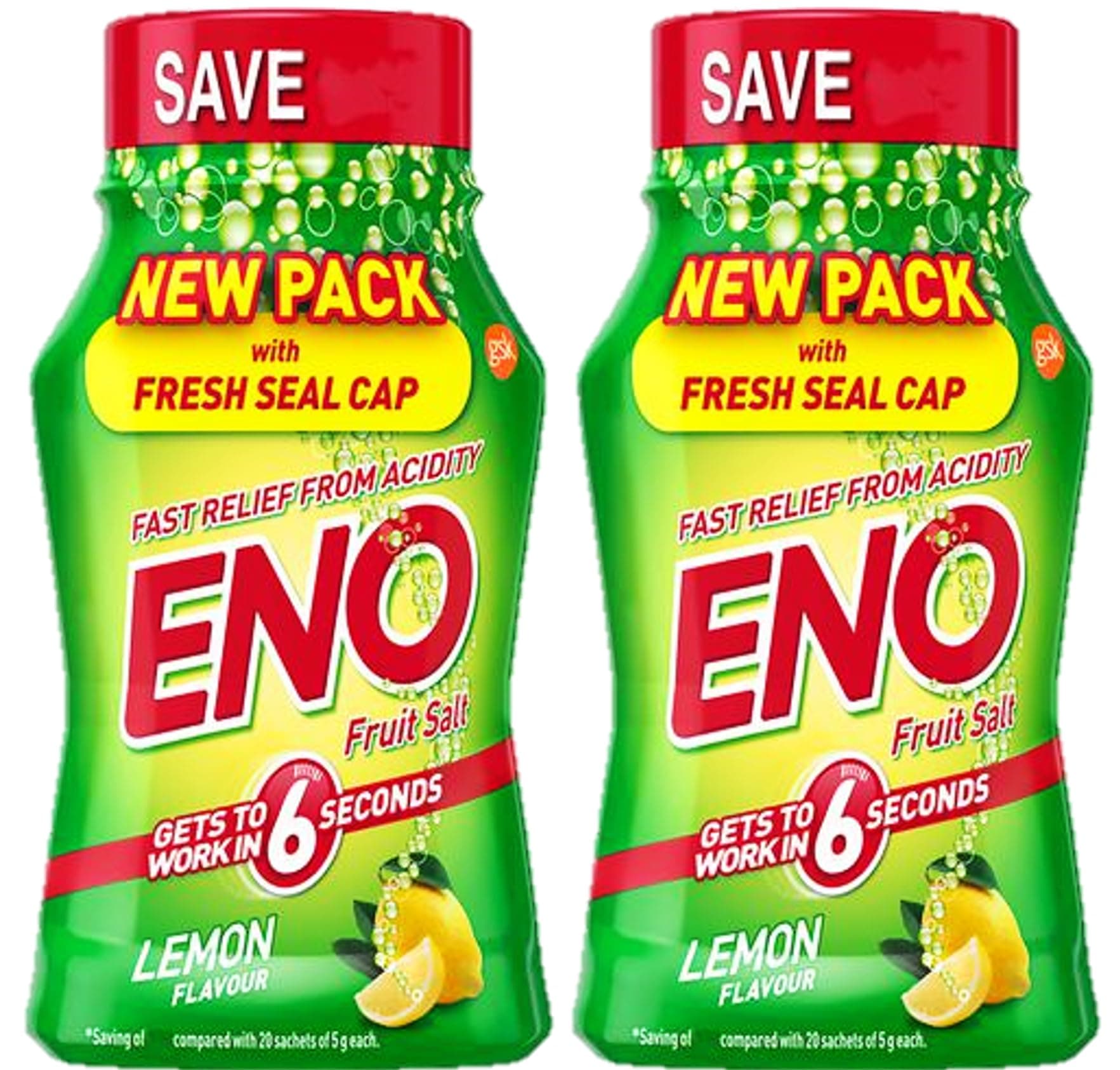 ENO Fruit Salt, Lemon Flavour, 100g (Pack of 2) Humarabazar