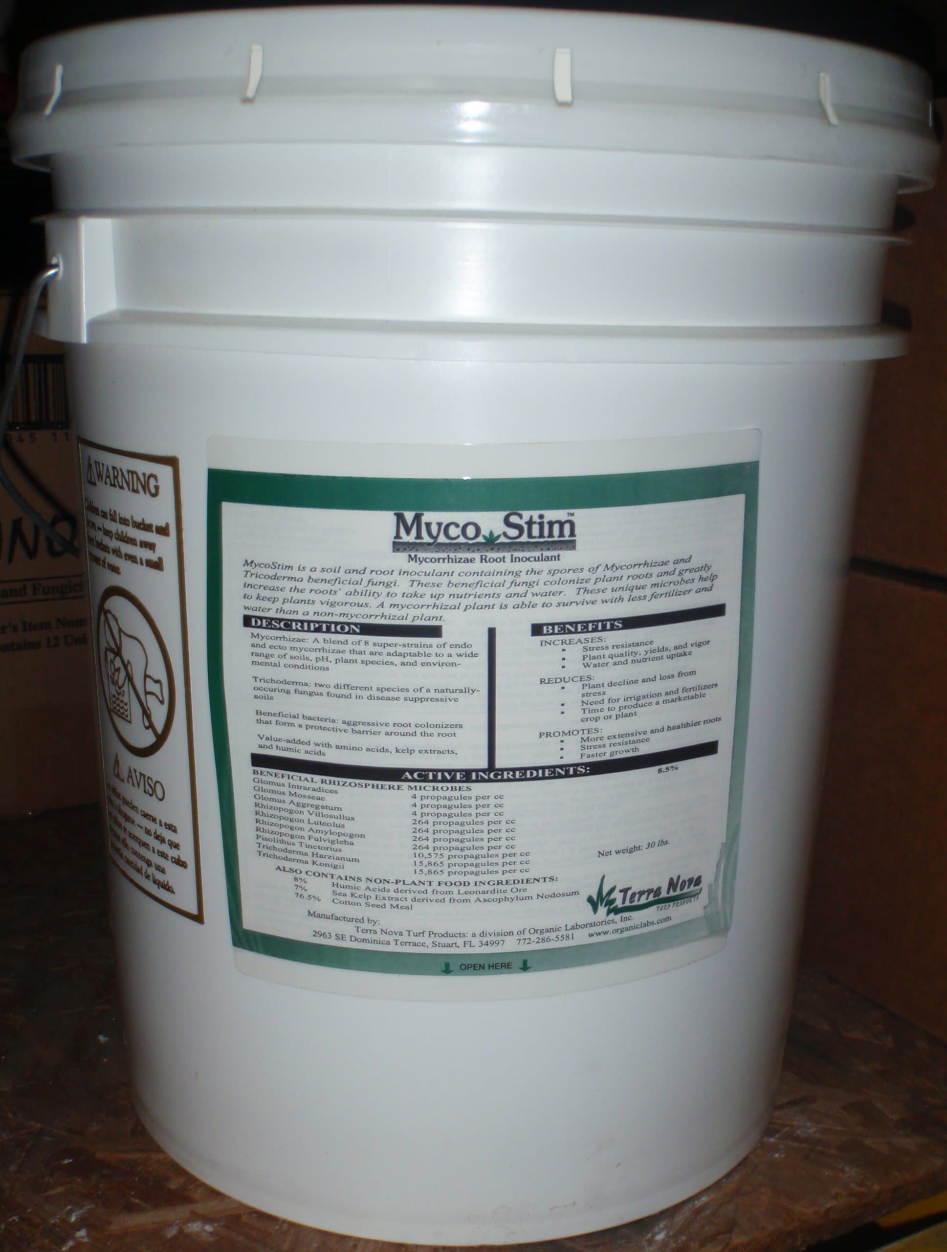Mycostim 30lbs Beneficial Mycorrhizae Fungus for Plants Includes Kelp Extracts