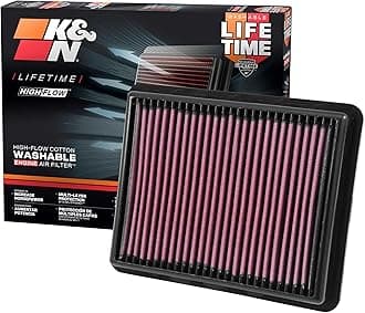 K&N Engine Air Filter: High Performance, Premium, Washable, Replacement Filter: Compatible with 2012-2019 Mazda L4 (CX-5, CX-9, 6, 2, Atenza, Axela, 33-3024