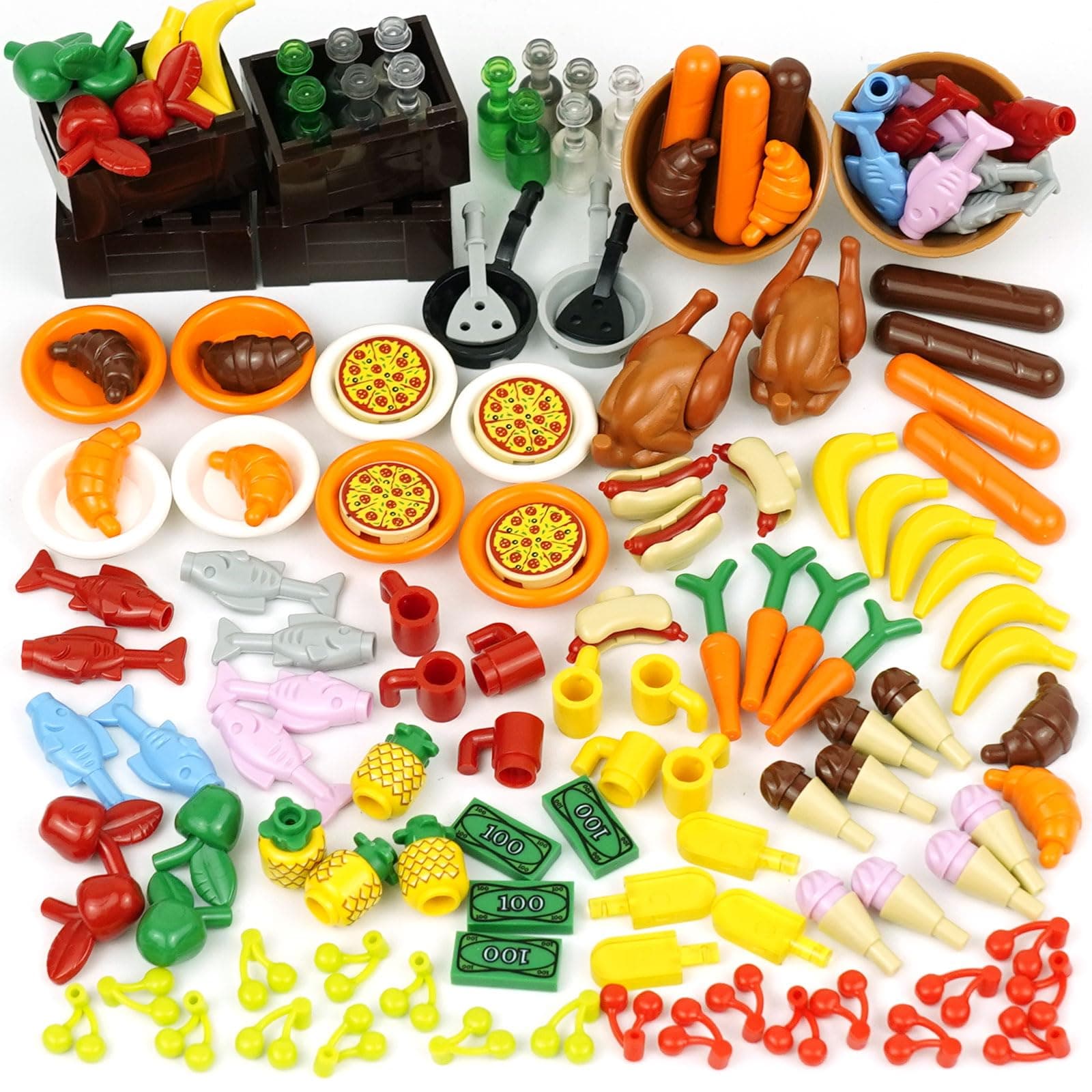 City Food Building Block Accessories Bricks Set Pack