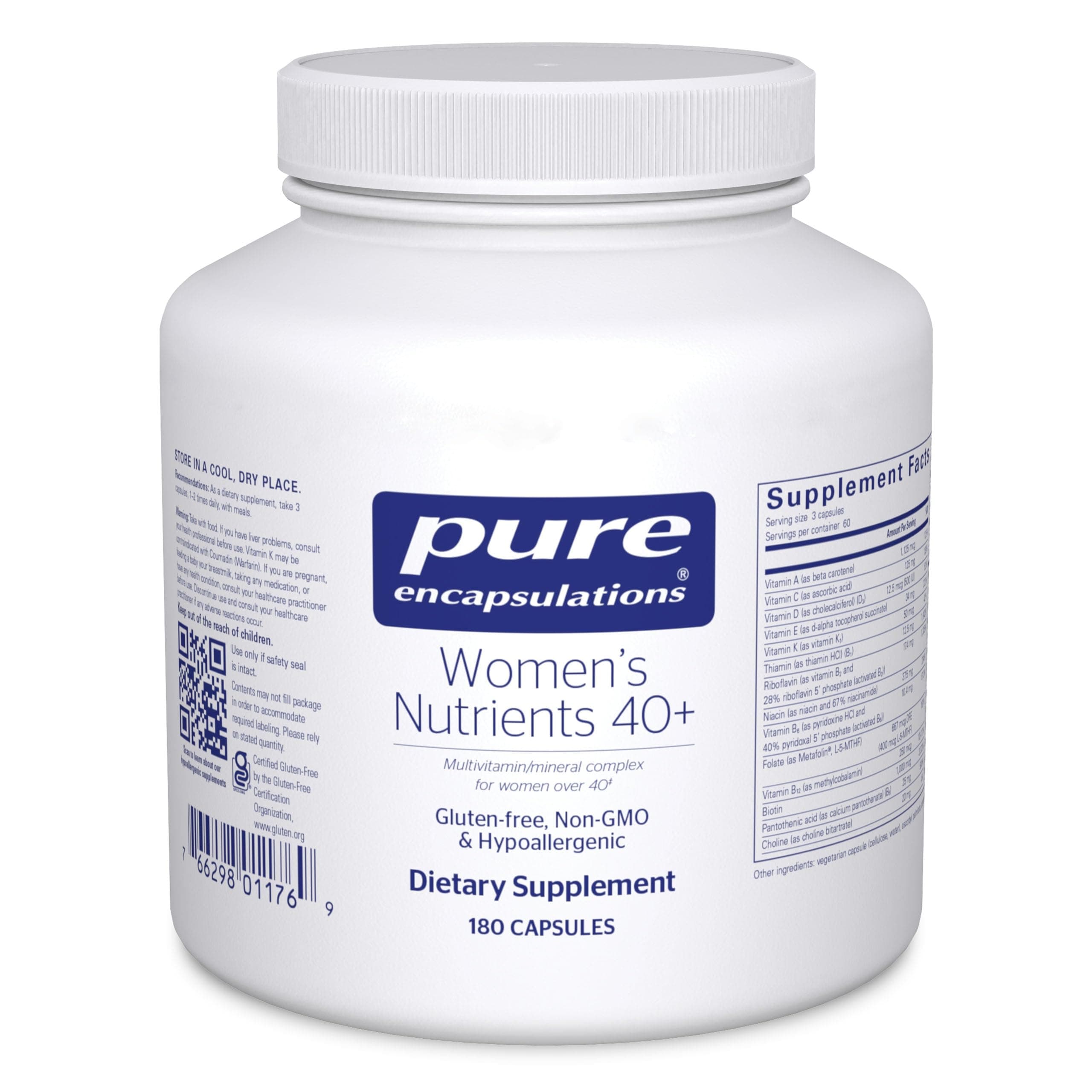 Women's Nutrients - Multivitamin for Women Over 40 to Support Urinary Tract Health, Breast Cell Health & Eye Integrity* - with Vitamin C, Vitamin E & Vitamin A - 180 Capsules