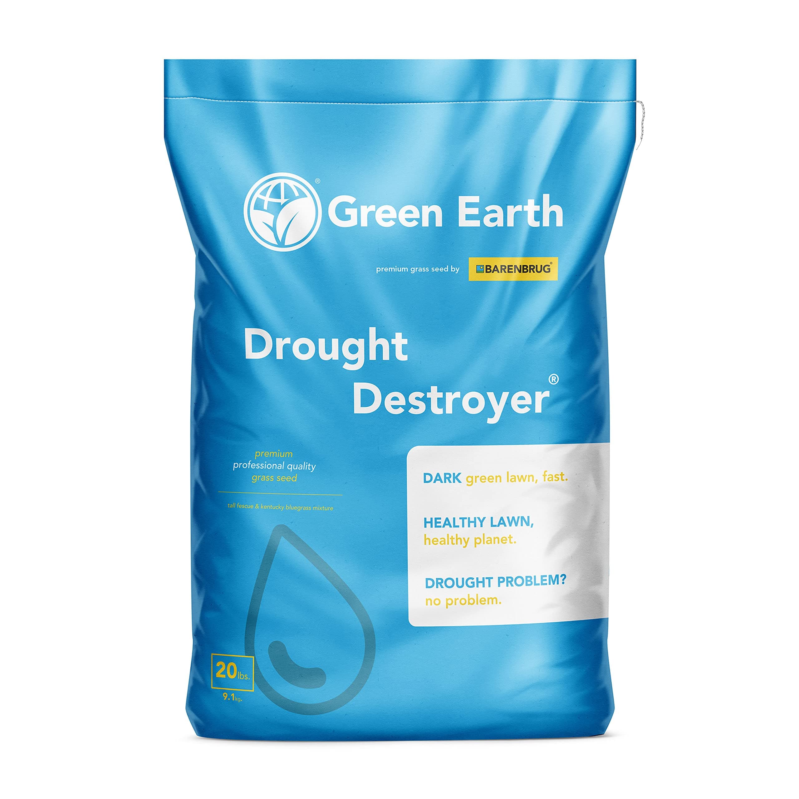 Barenbrug Green Earth Drought Destroyer Professional Grass Seed Mix, 20 lbs.