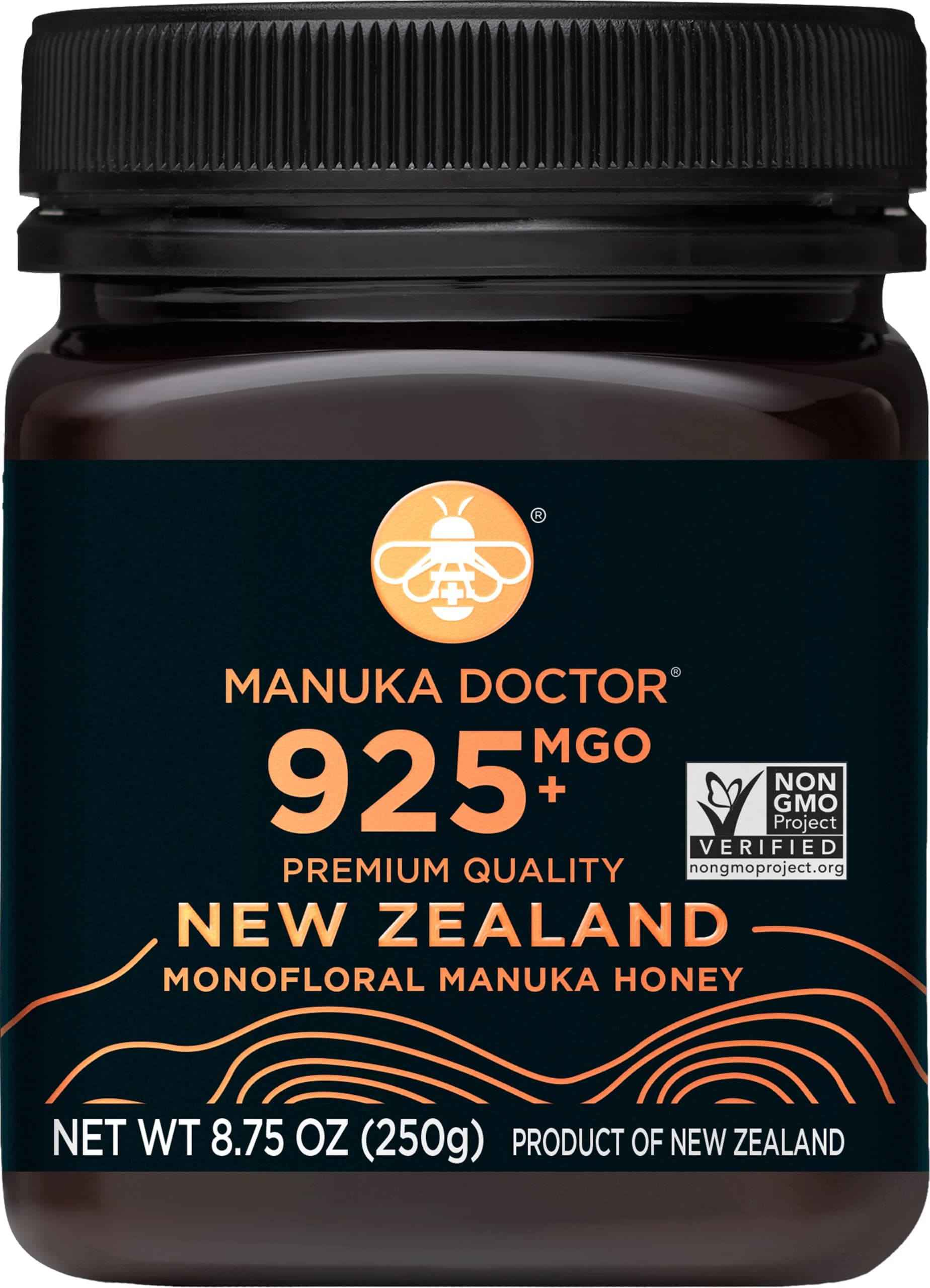 MGO 925+ Manuka Honey Monofloral | 250g | 100% Pure New Zealand Honey | Certified RAW | Non-GMO | Independently Lab Tested | Hive to Home Traceable