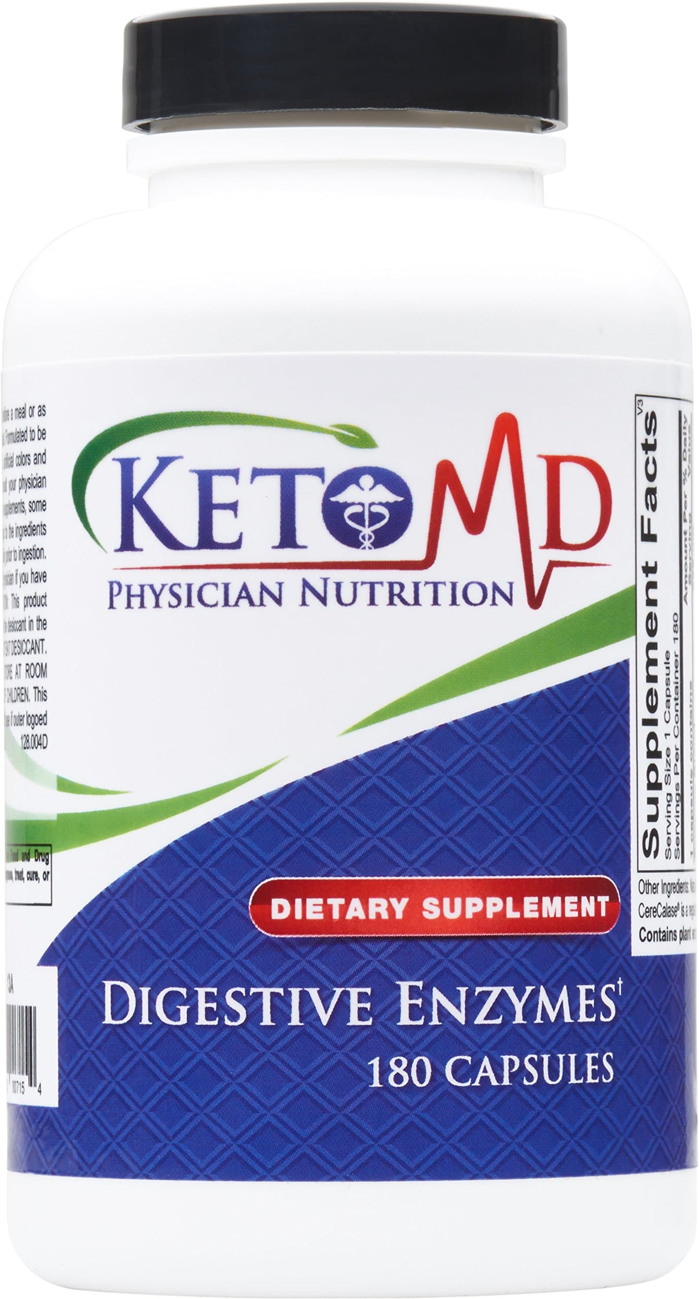 KETOMD PHYSICIAN NUTRITION Digestive Enzymes is a Comprehensive Blend of Acid-Resistant, Plant-Based enzymes Designed to Help Maximize The Digestion and Absorption of nutrients from Food.