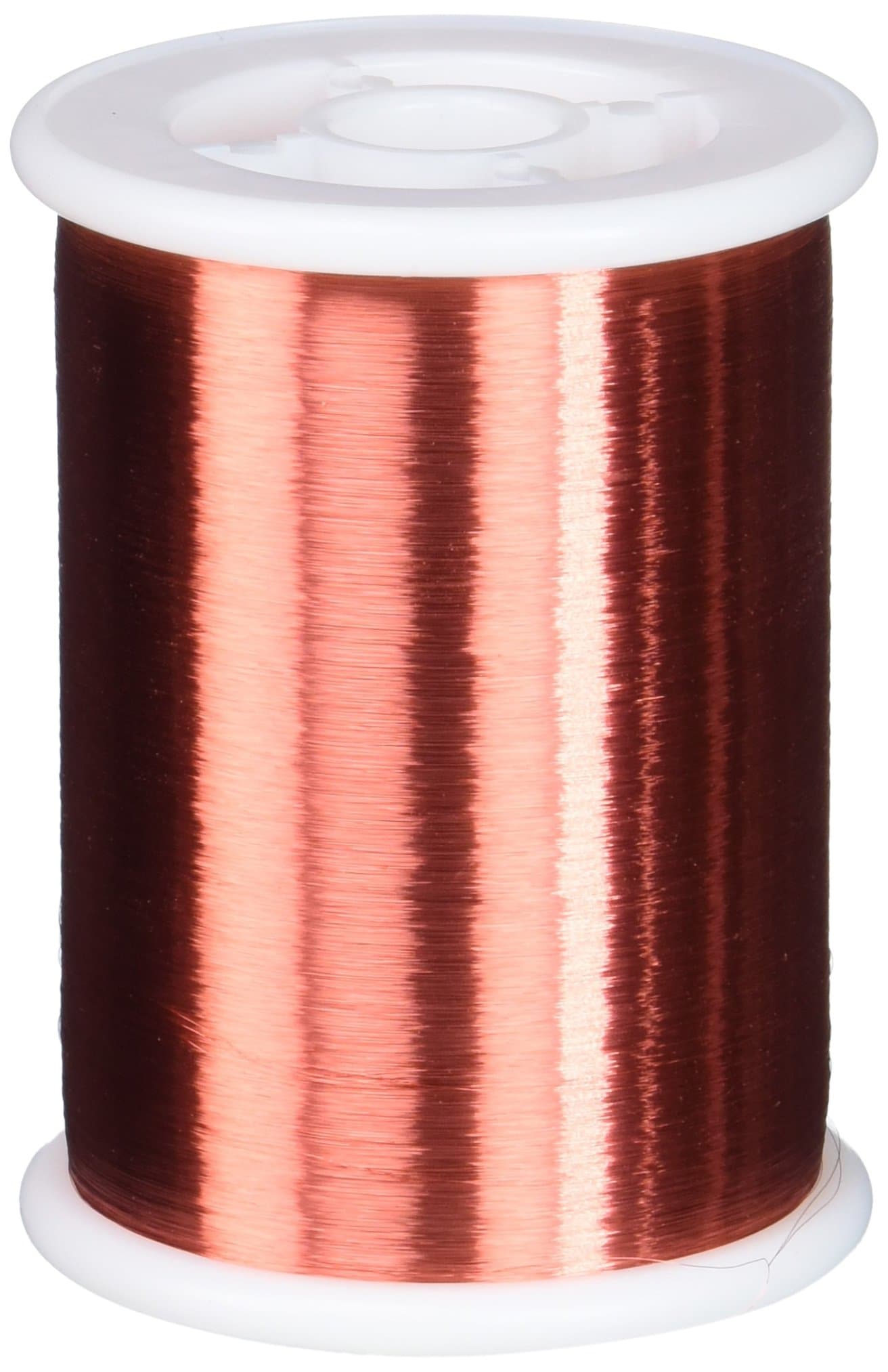 Magnet Wire, Enameled Copper Wire, 43 AWG, 1.0 Lbs, 66092' Length, 0.0024" Diameter, Red