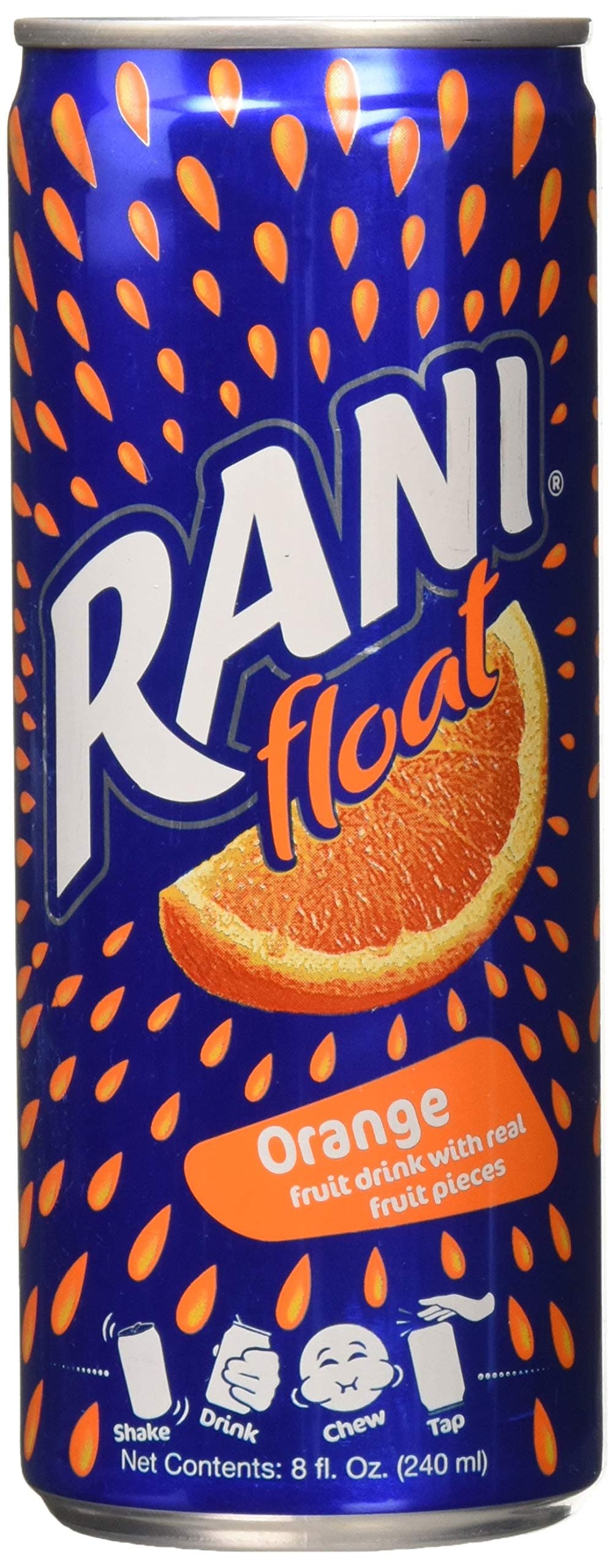 Rani Float Pulp Juice, Orange, 240 ML (Pack - 24)