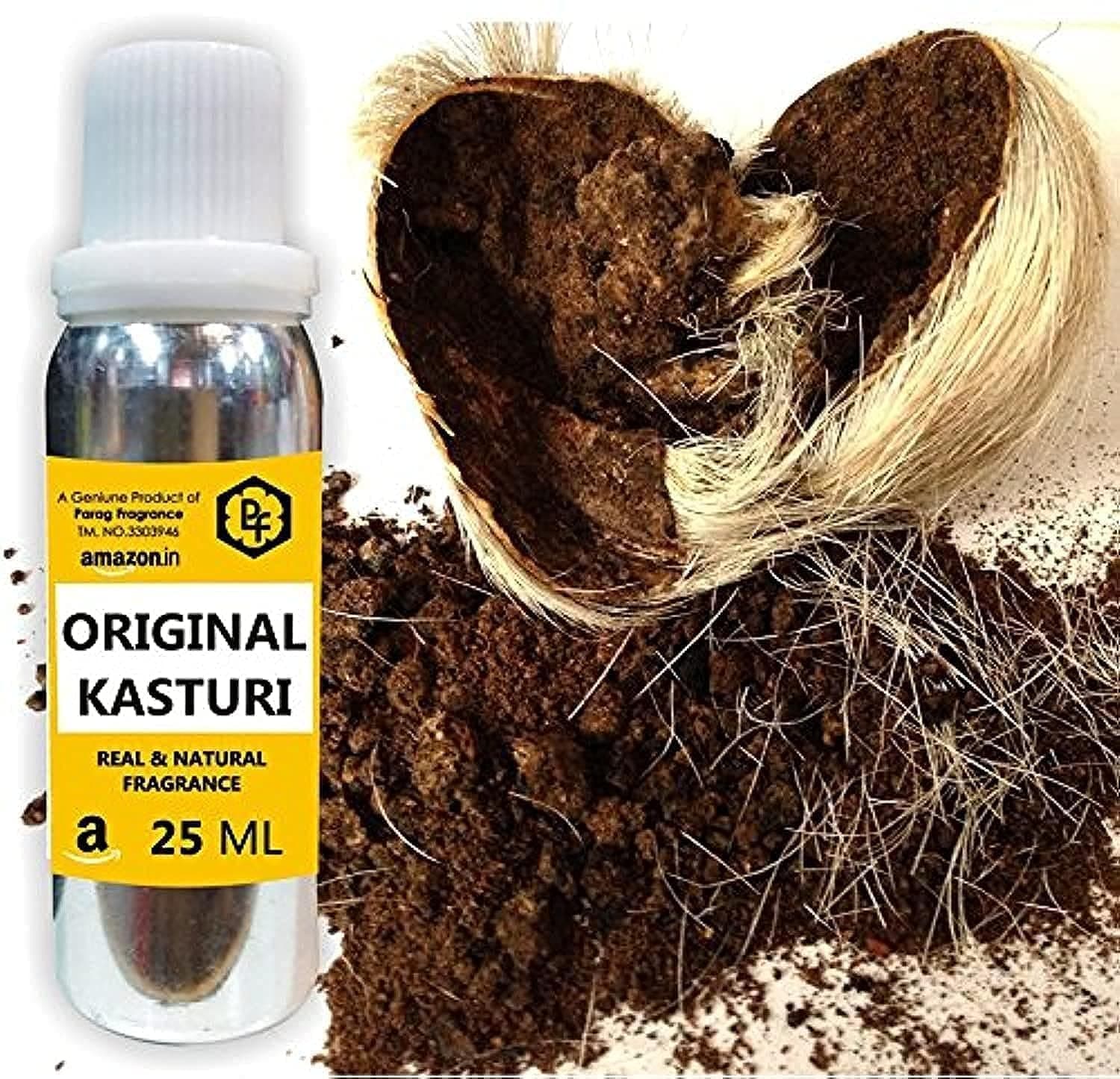 Parag Fragrances Black Kasturi Musk 25ml, Real And Long Lasting Attar, 0% Alcohol, Attar For Man