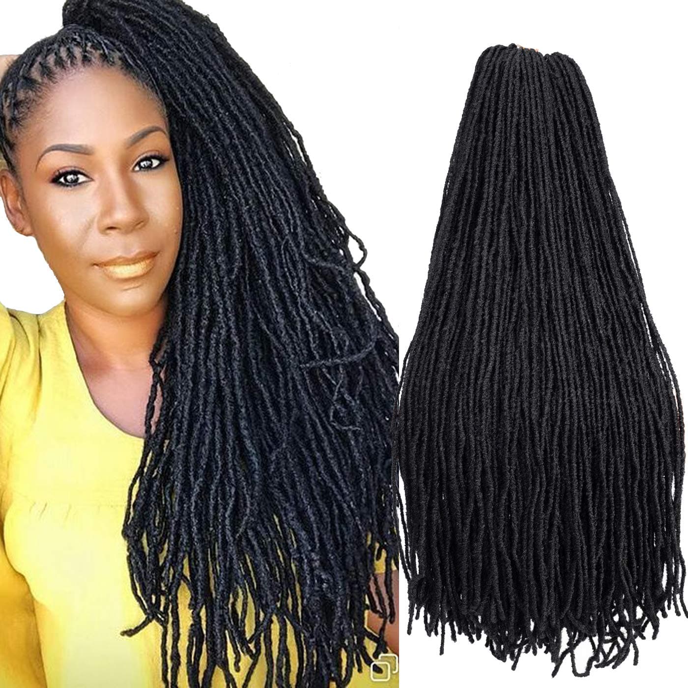 Straight Faux Locs Dreadlocks