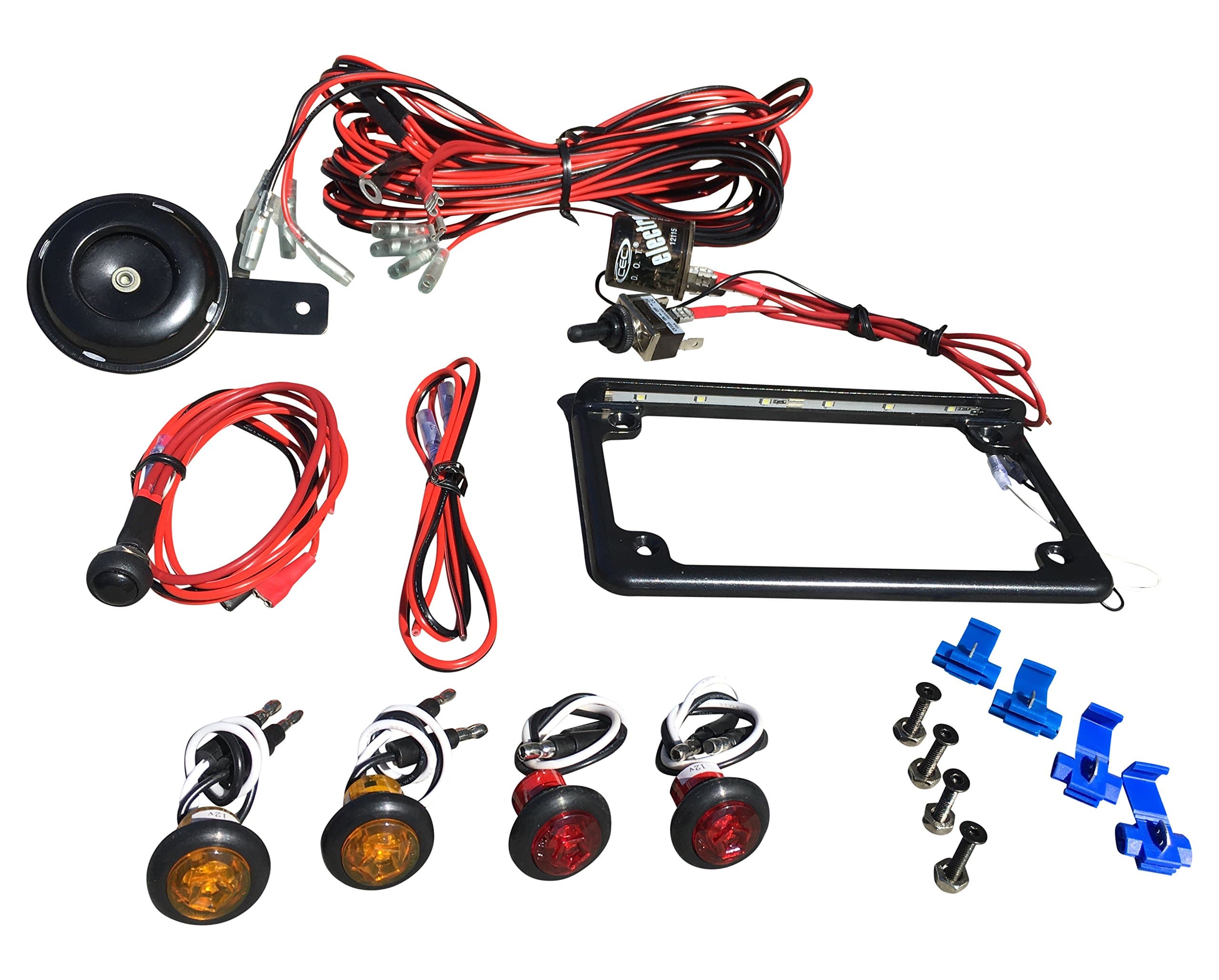 WD-Electronics Polaris RZR Compatible Street Legal Kit, Blinker Kit, Turn Signals, Horn, License Plate
