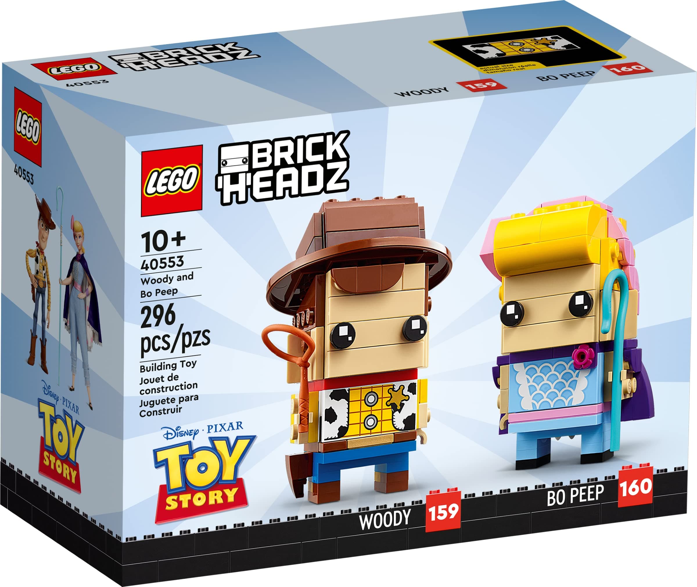 LEGO BrickHeadz Woody and Bo Peep - Toy Story, 296 pcs
