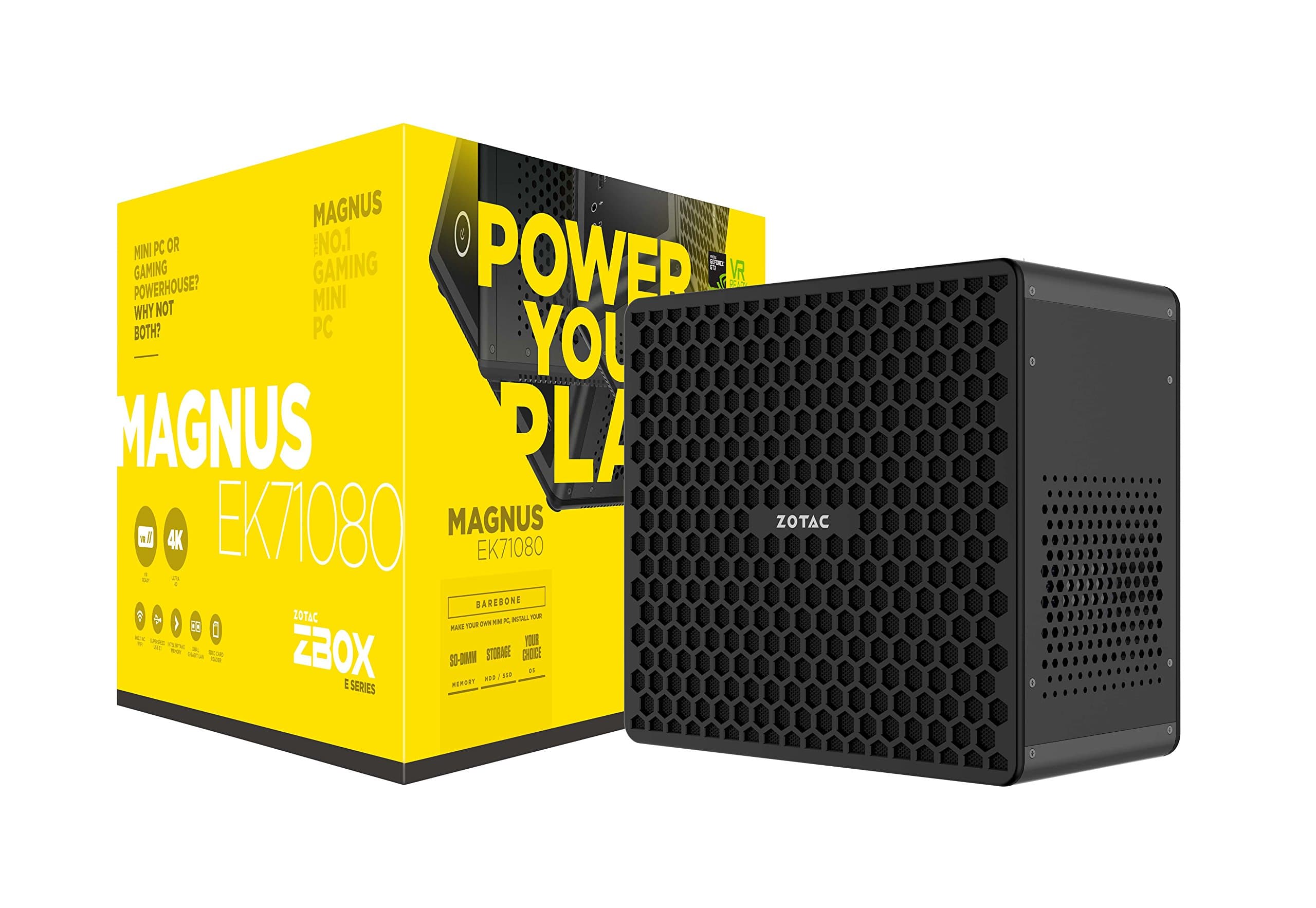 ZOTAC ZBOX-EK71080-U Magnus EK71080 Gaming Mini PC GeForce GTX 1080 Intel Core i7-7700HQ Barebone System