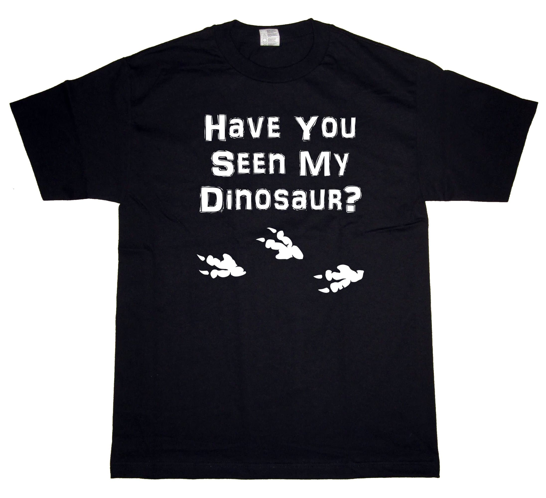 Men's "Have You Seen My Dinosaur?" Black T-Shirt X-LARGE