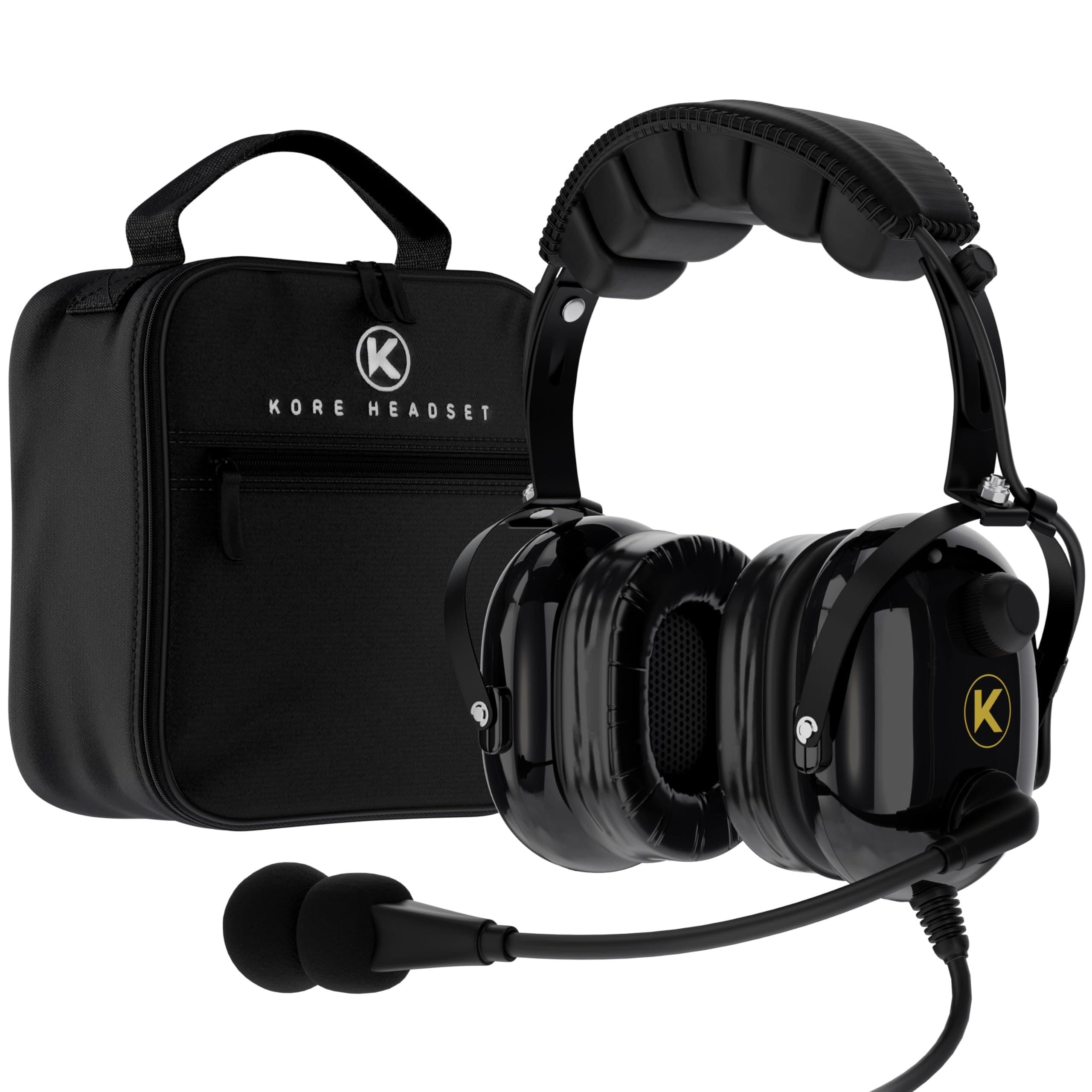 KORE AVIATION KA-1 Premium Gel Ear Seal PNR Pilot Aviation Headset with MP3 Support and Carrying Case 141