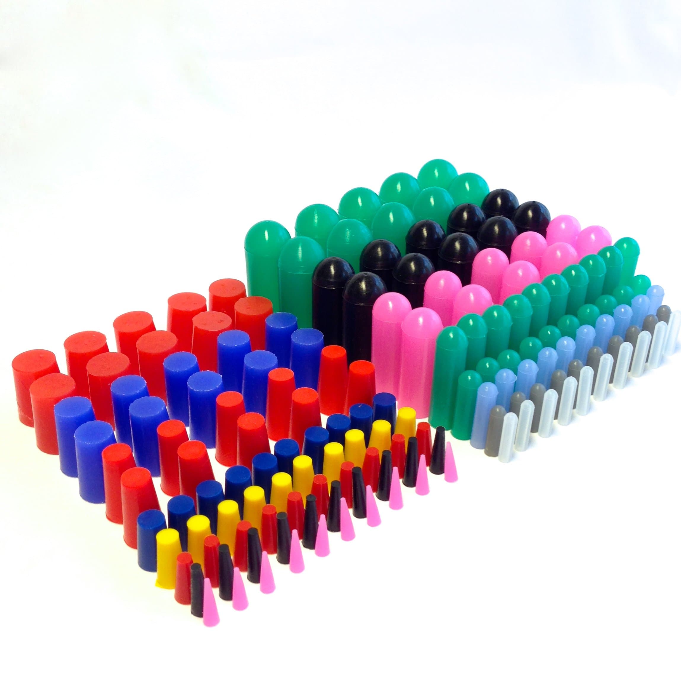 160pc Ultra High Temp Silicone Rubber Cap and Plug Kit for Powder Coating Custom Paint Supplies