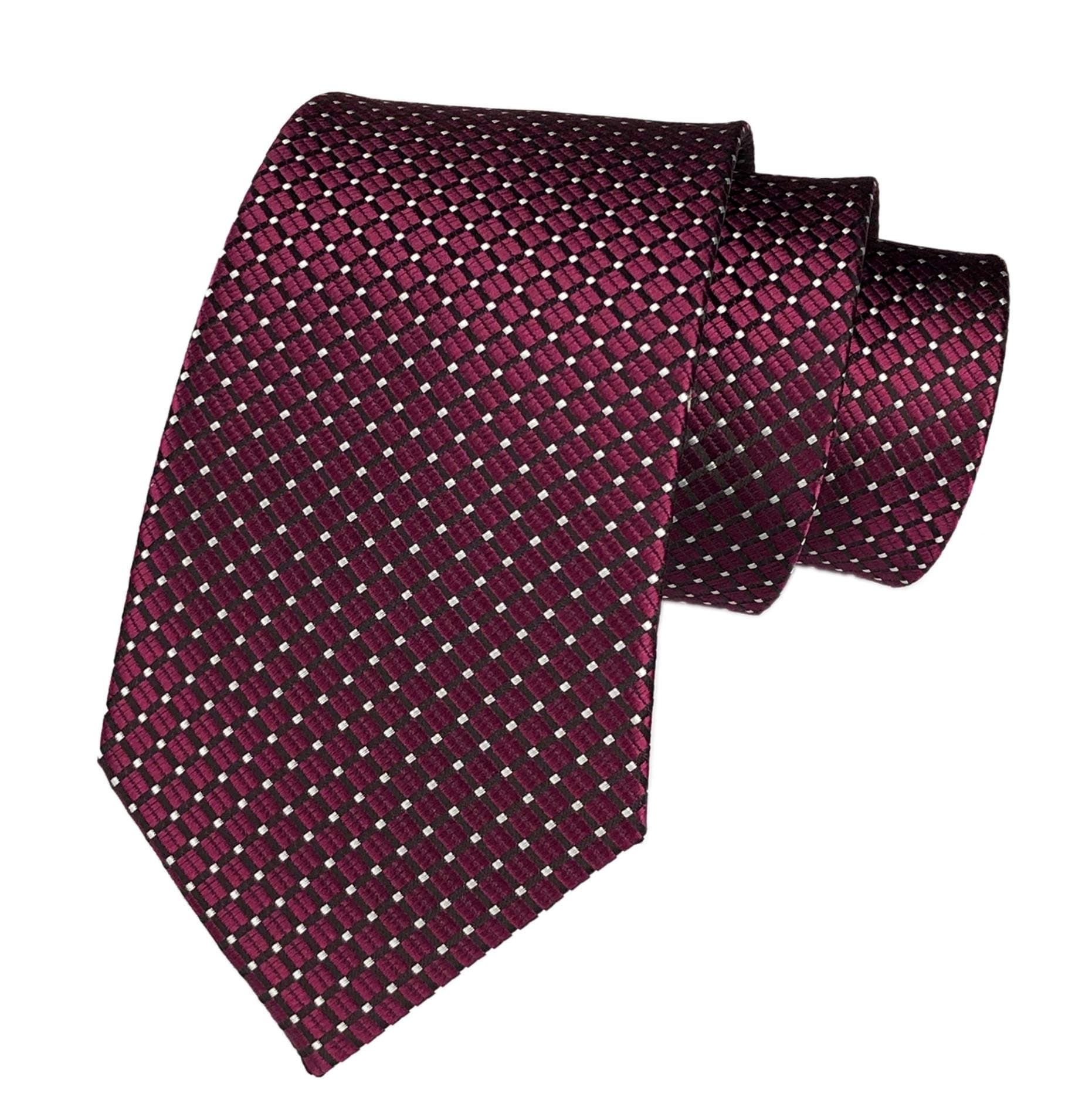 Elfeves Men Modern Tartan Formal Ties Checks Plaid Gingham Pattern Woven Necktie