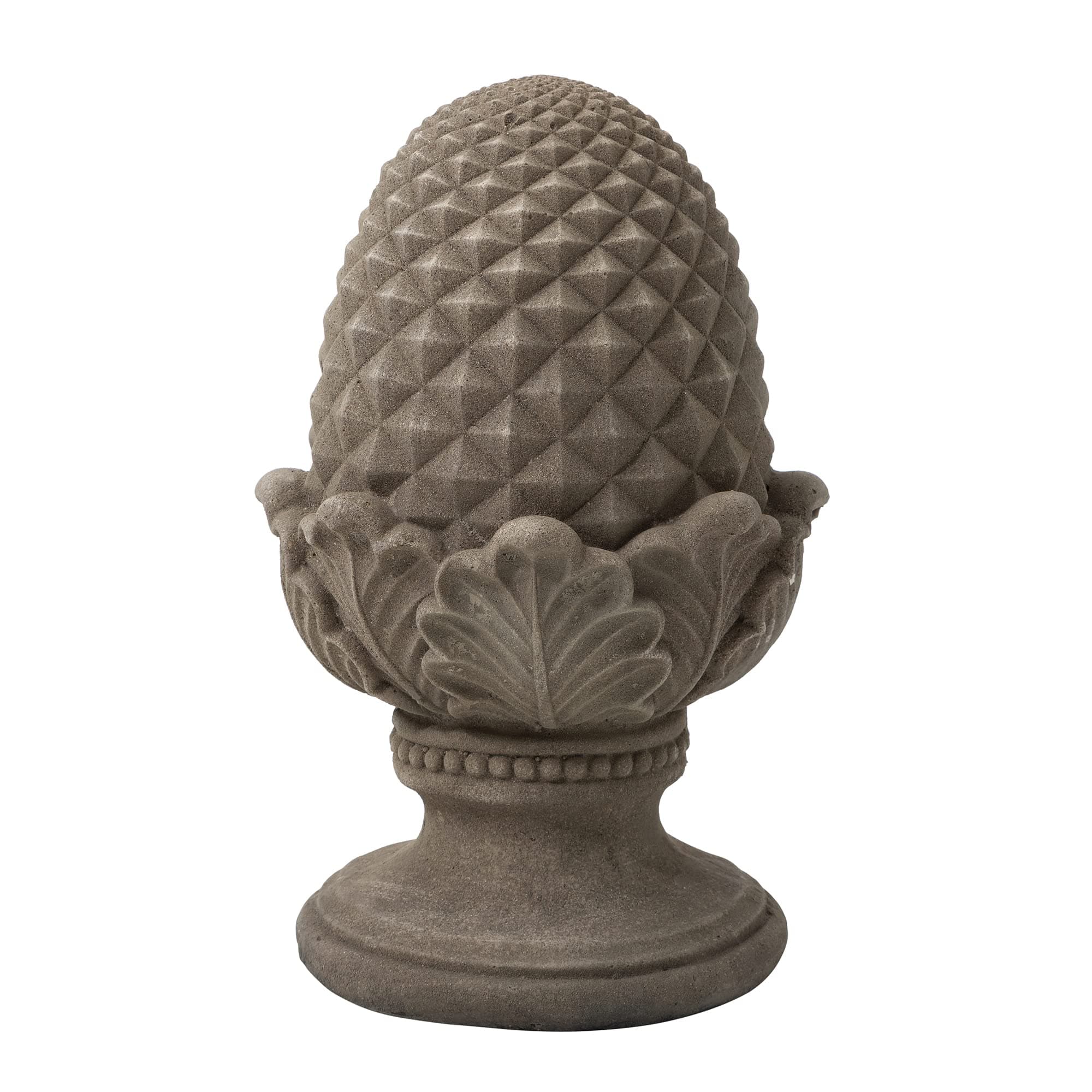 Glitzhome GH20390 Artichoke Garden Statue, 16.5 Inch, Concrete Grey