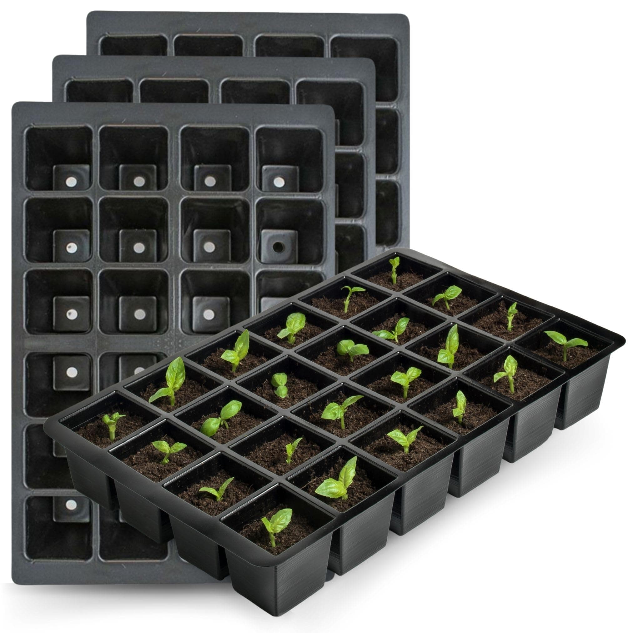 AKH® Seedling Trays | Pack of 4 | Plant Propagation & Plant Germination Trays | Seed Starter Nursery Plastic Seedling Trays for Vegetables, Fruits, Flowers & Trees | 96 Cells
