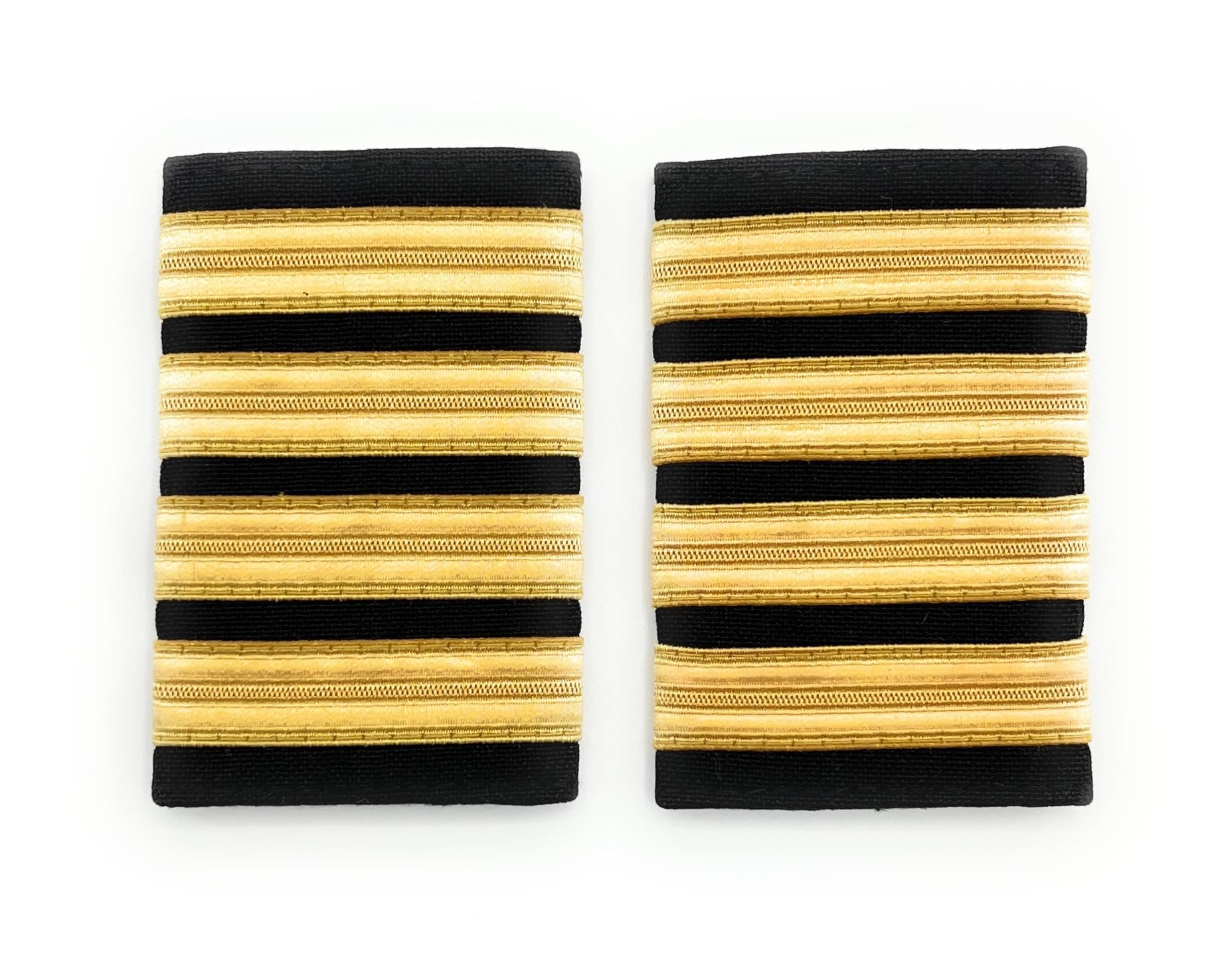 Uniform Store London Pilot Captain, Gold Strips Epaulettes, Pilot Airline, Merchant Marine First Officer 4 Bars R103, Gold, L