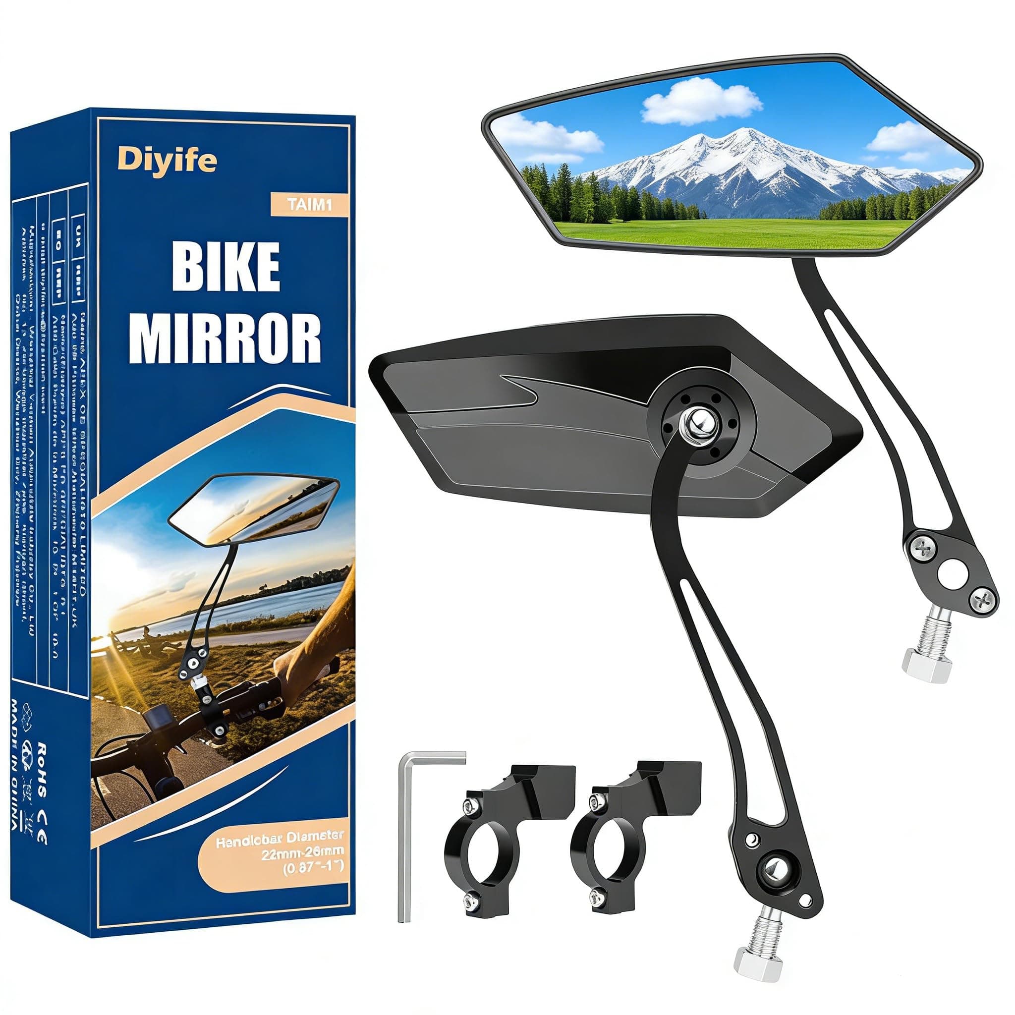 2 Pcs Bike Mirror