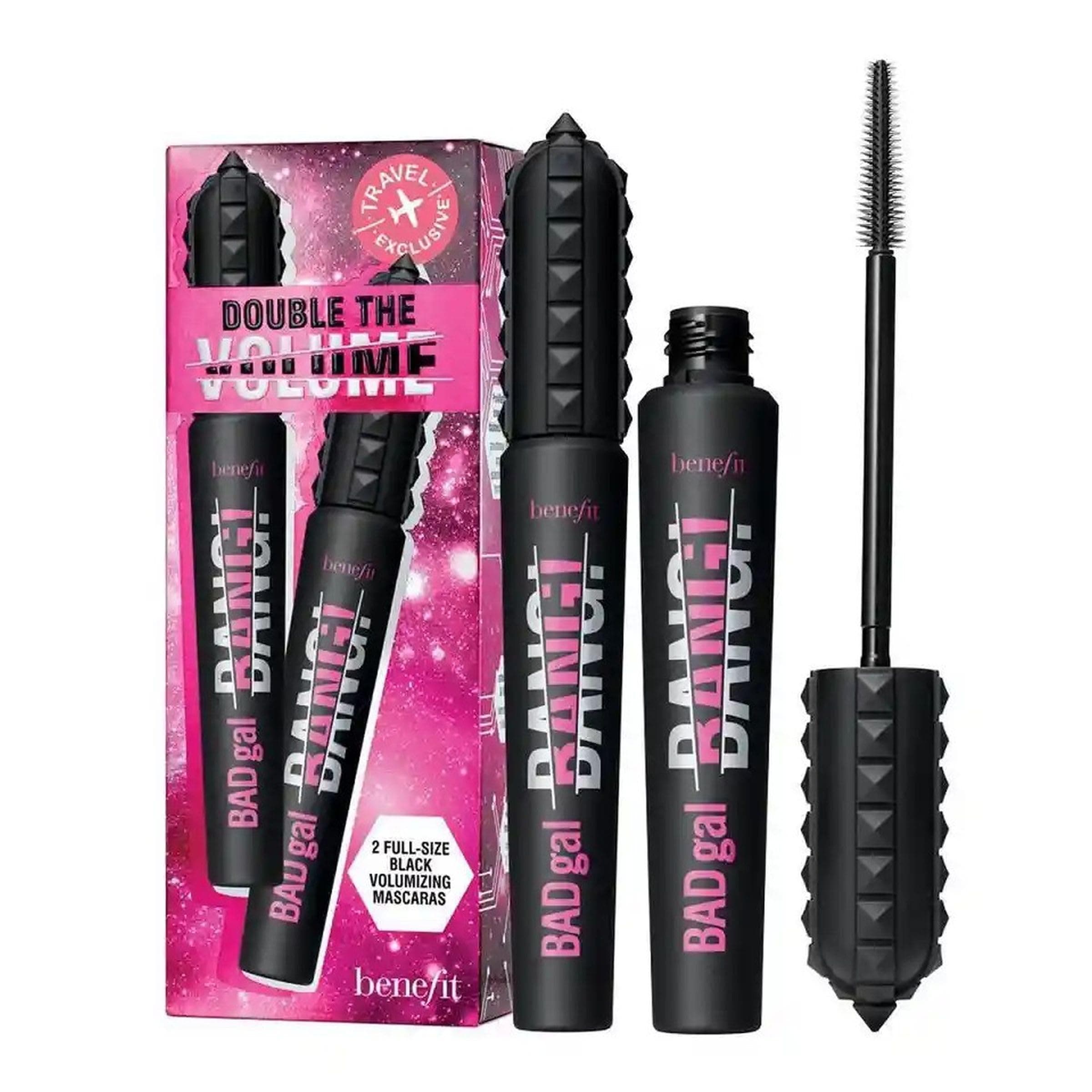 Badgal Bang! Double The Volume Mascara Duo #1 Intense Pitch-Black Set (2×0.3 oz)