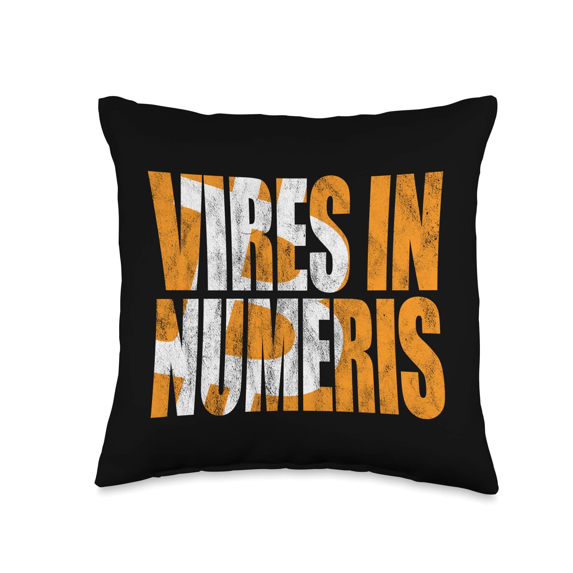 Vires In Numeris Bitcoin BTC Quote Saying Crypto Hodler Throw Pillow, 16x16, Multicolor