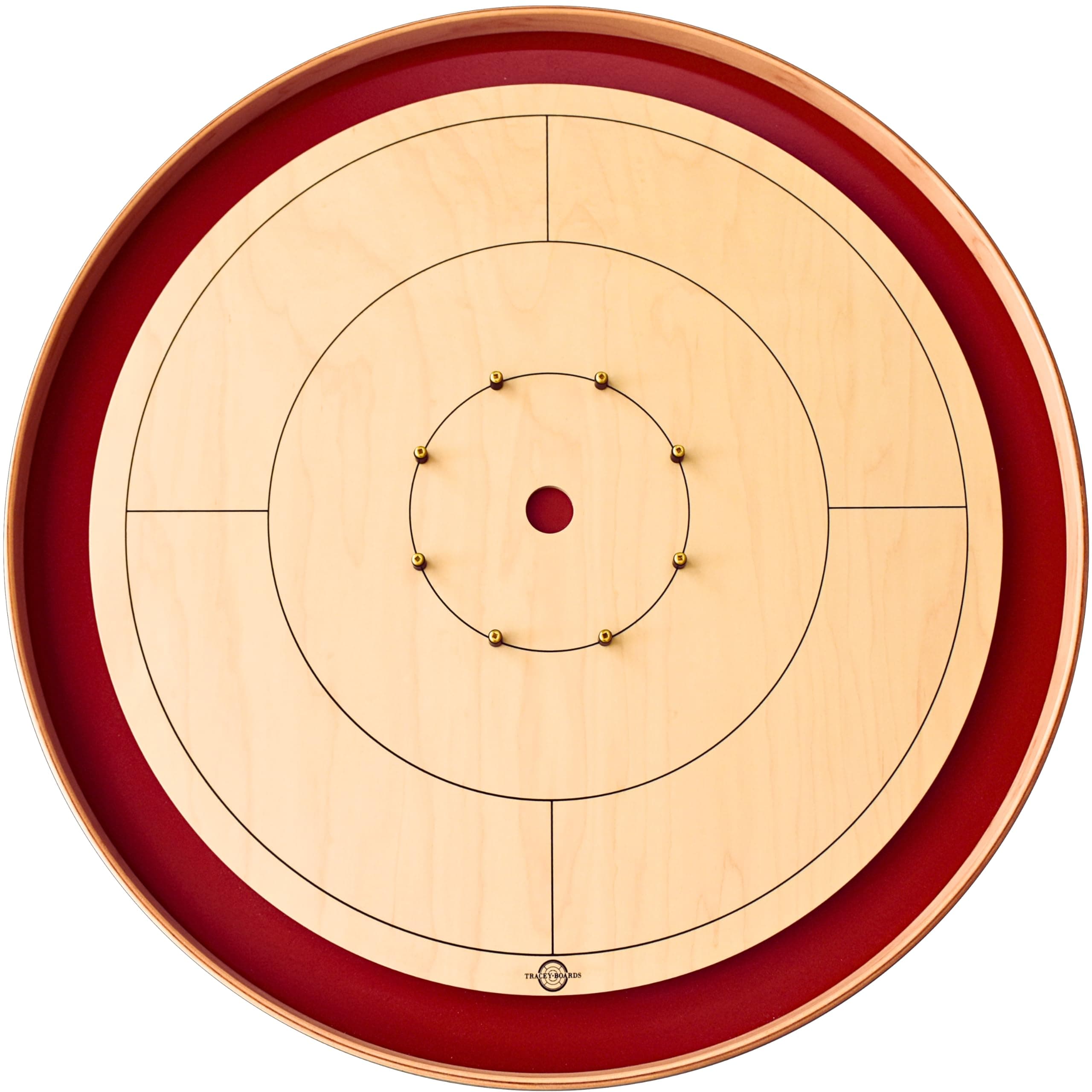 The Tracey Red Board - Tournament Style Crokinole Board Game Set (Meets NCA Standards)
