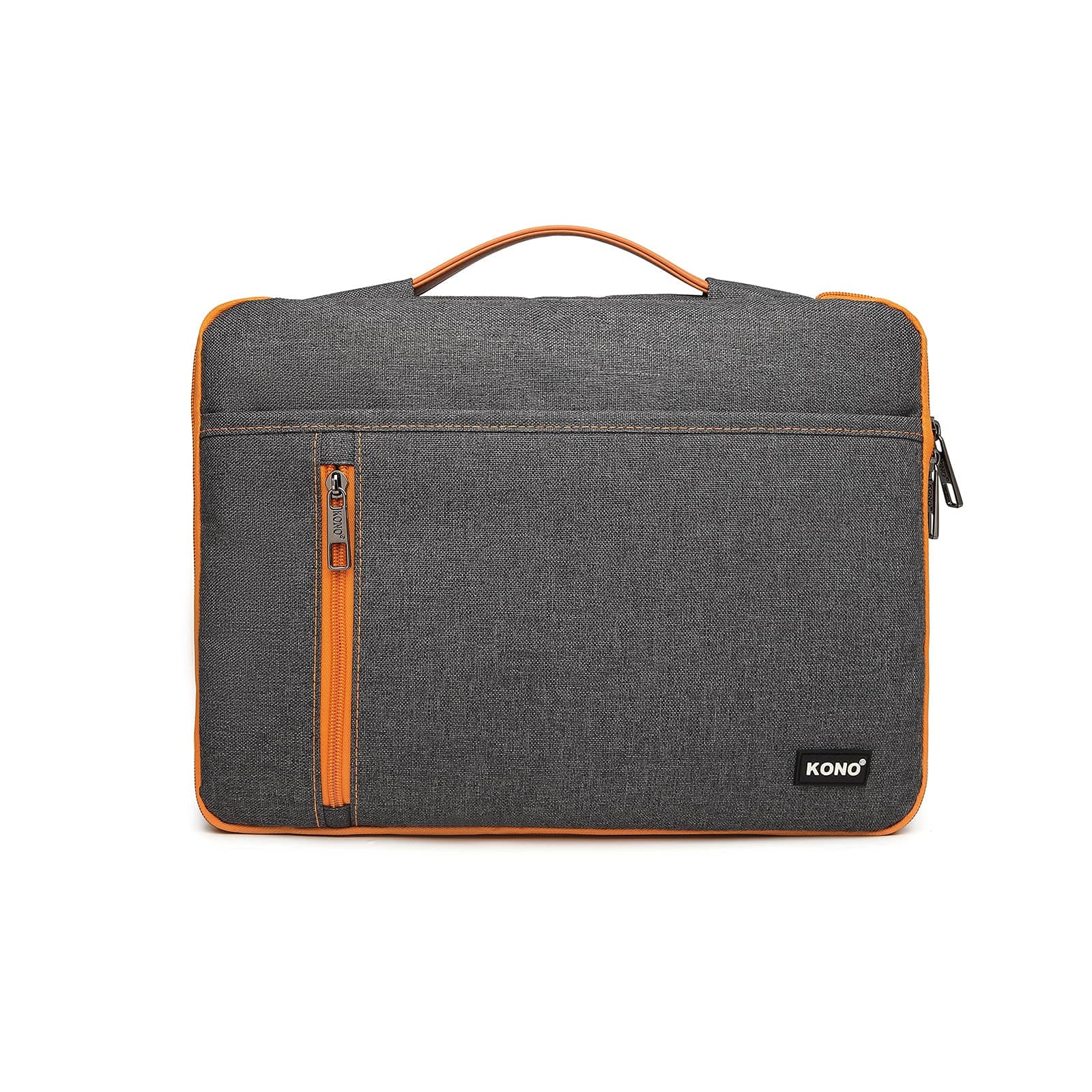 KonoKono 13-13.5 Inch Laptop Sleeve Case Compatible with MacBook Air MacBook Pro Notebook Computer, Water-resistant Laptop Bag with Accessory Pocket for Men Women, Grey