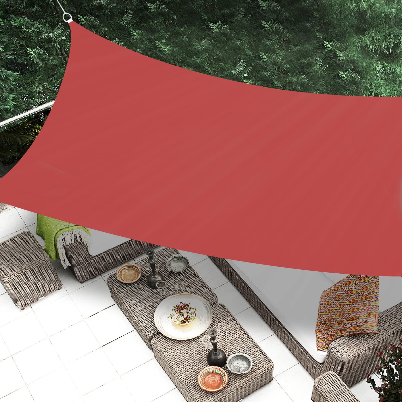 Le Conte Sun Shade Sail Canopy 6.5' x 10' Navy Blue Cover for Patio Outdoor,Waterproof Shade Cloth,Rectangle Garden Shade Sail for Backyard Pool Playground Outdoor Activites