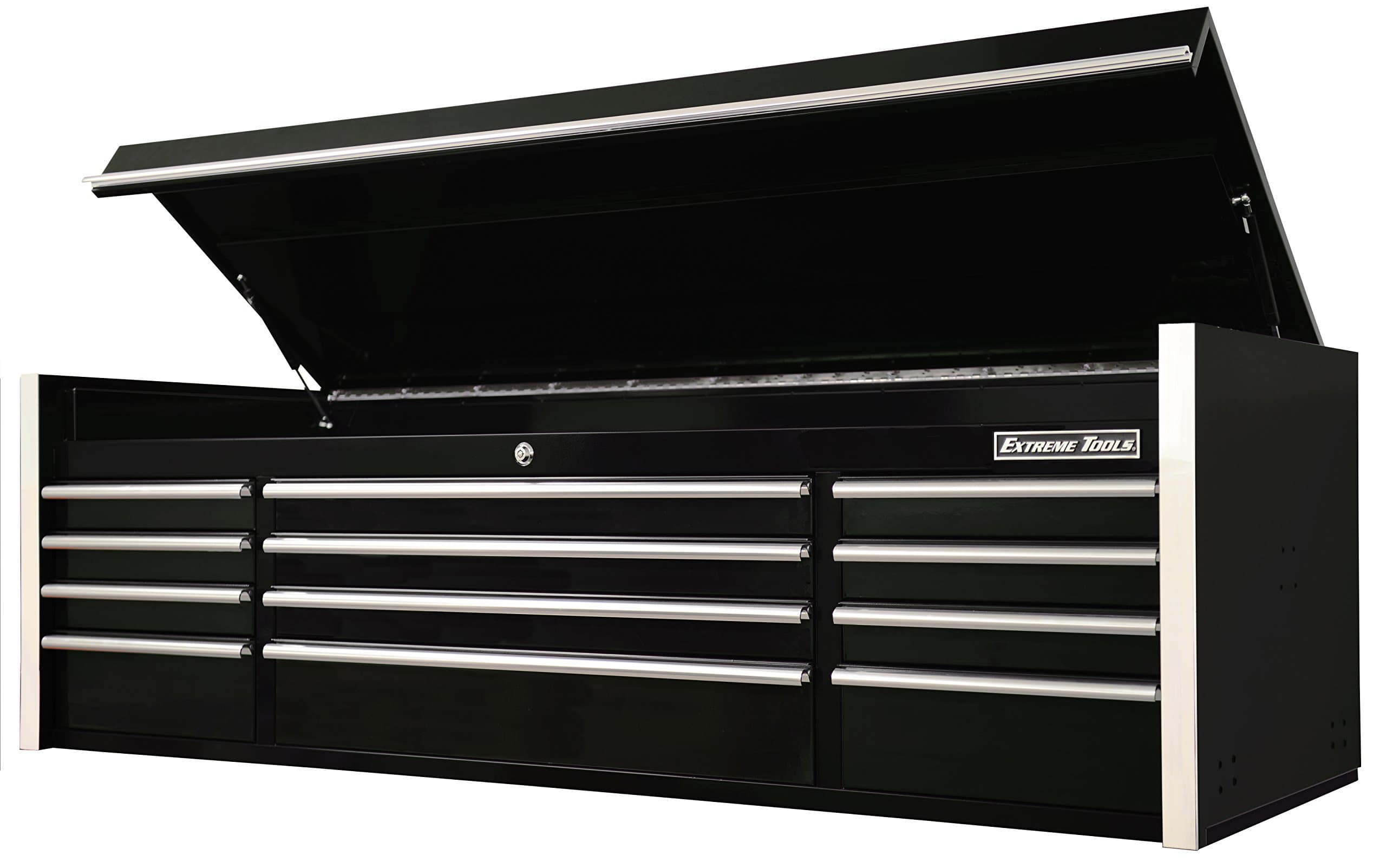 Extreme Tool RX722512CHBK RX Series Black 72" 12-Drawer Top Chest