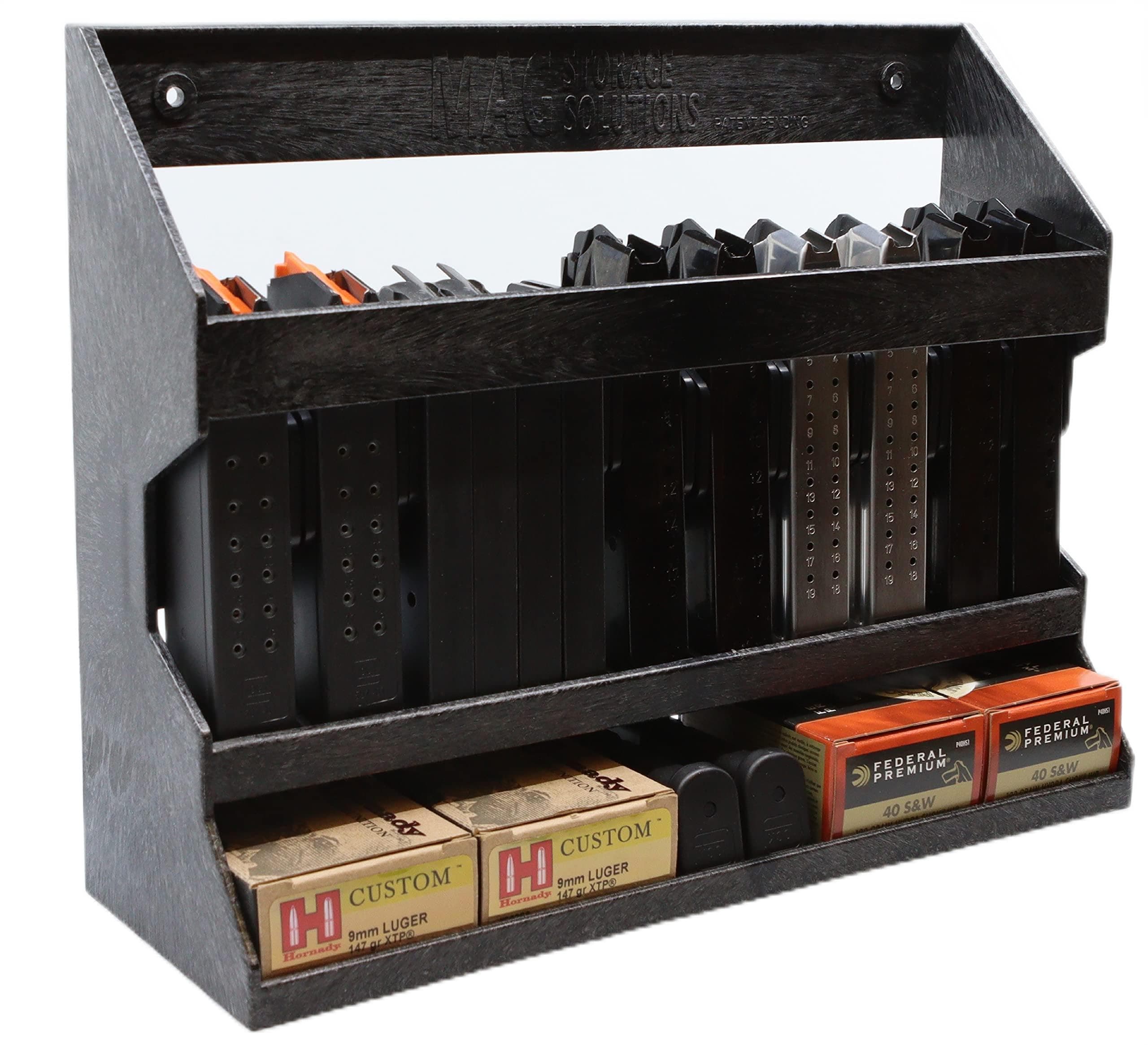 Universal Pistol Magazine Holder, Mount to The Outside of The Safe or to Any Steel Surface Using The Mag Storage Solutions Mag Holder Attachment Kit (Sold Separately)