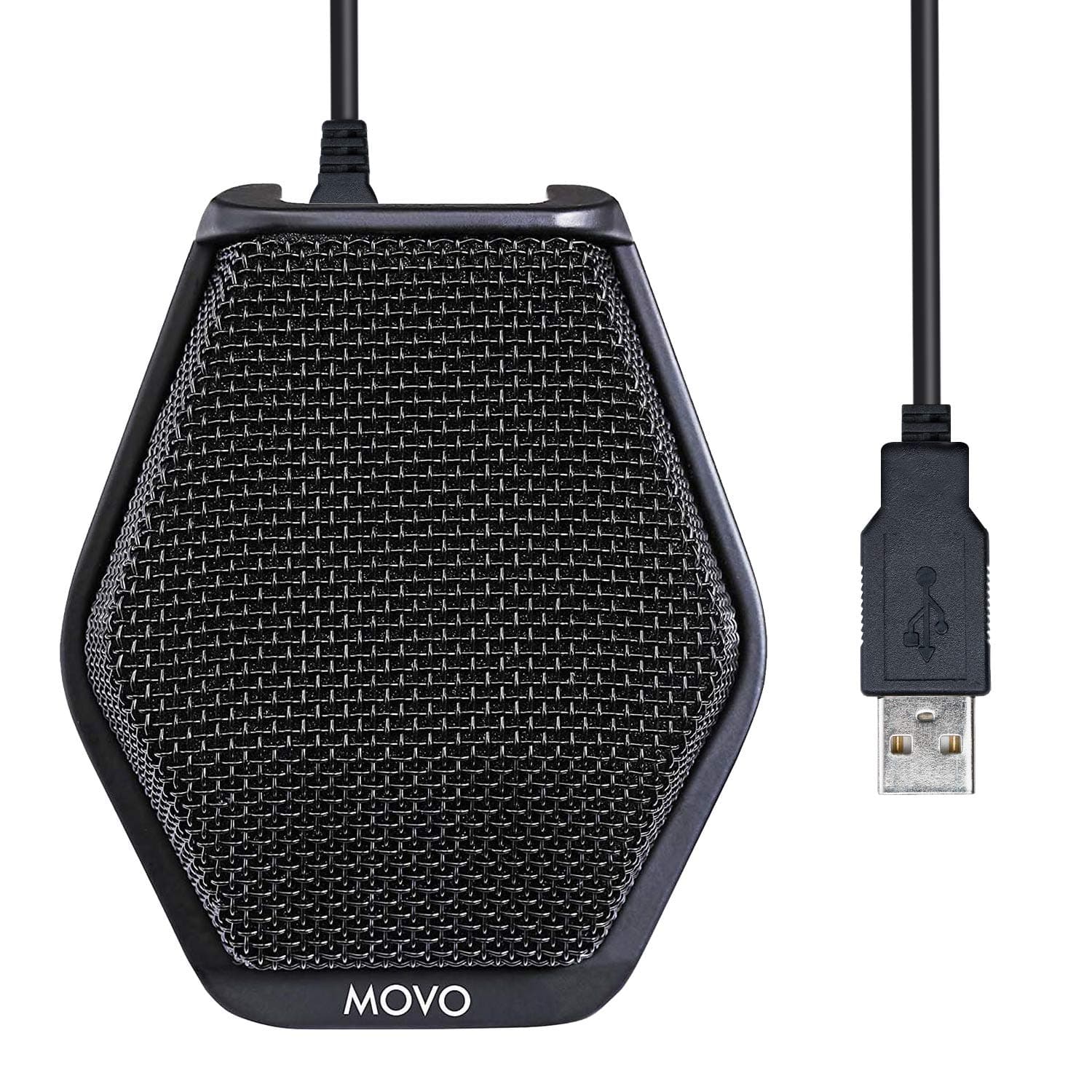 Movo MC1000 Computer Microphone - Professional Conference USB Microphone for Computer Desktop with 180°, 20' Long Pick up Range for PC, Windows & Mac, iOS - Plug and Play Easy Installation